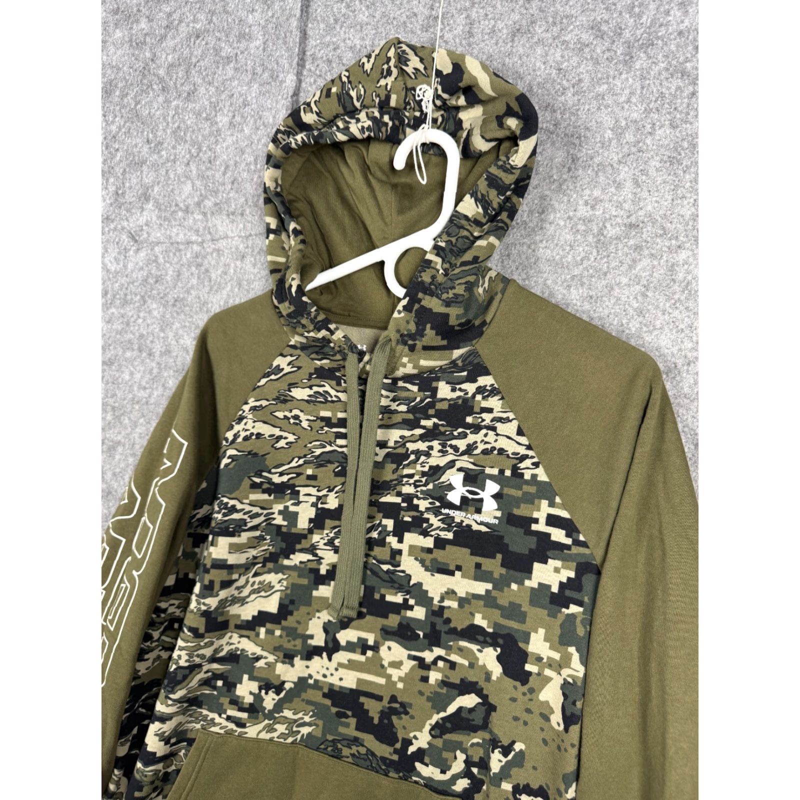 Under Armour Under Armour Hoodie Mens Medium Pullover Long Sleeve Hooded Hunting Camouflage Multicolor Fleece Logo Sweatshirt Size US M / EU 48-50 / 2 - 2 Thumbnail