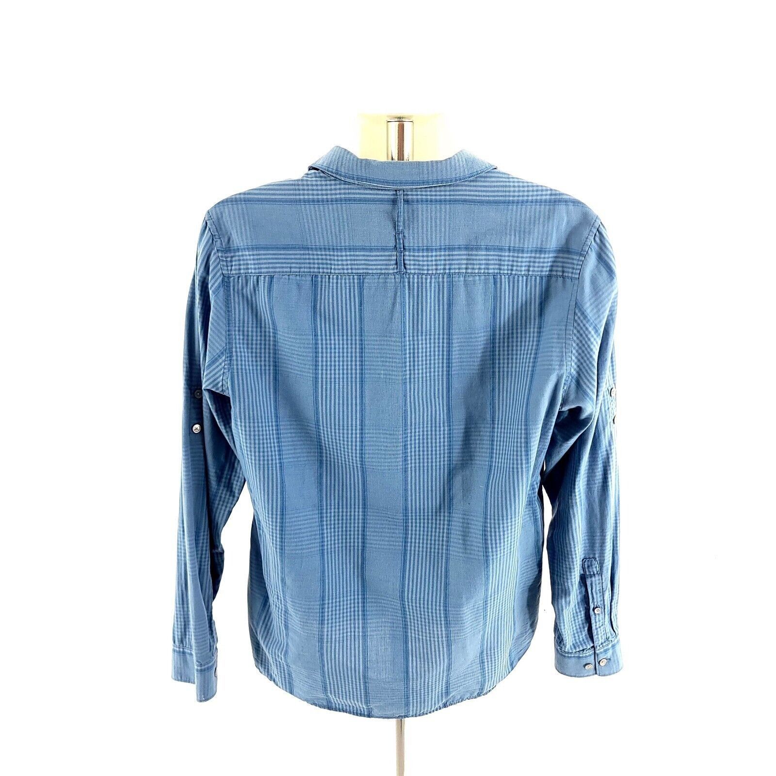 Calvin Klein Calvin Klein Plaid Blue Double Front Pocket Cotton Linen Col Size US L / EU 52-54 / 3 - 6 Thumbnail