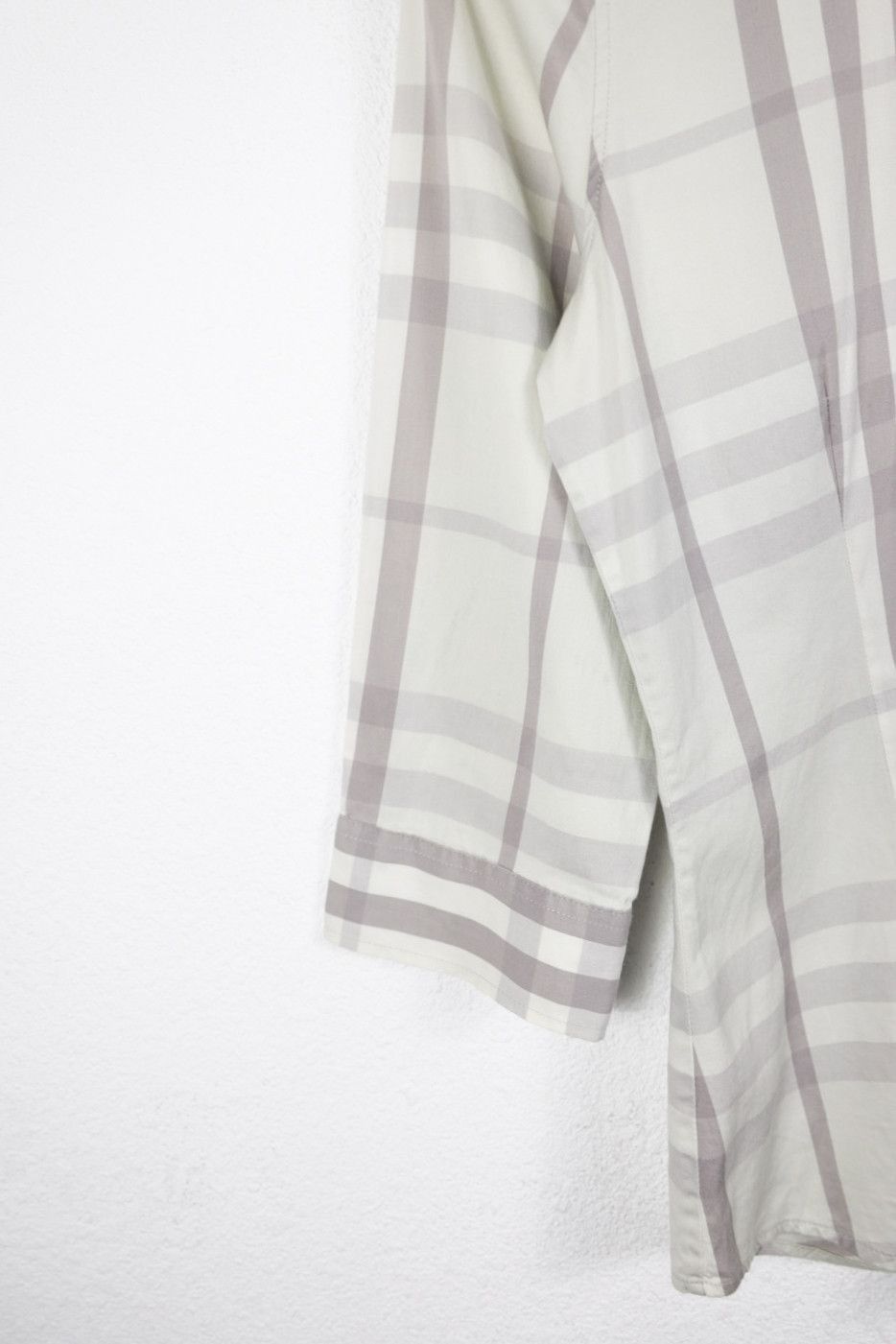 Burberry Womens Burberry Light Beige Nova Check 3/4 Sleeve Shirt Size S / US 4 / IT 40 - 5 Thumbnail