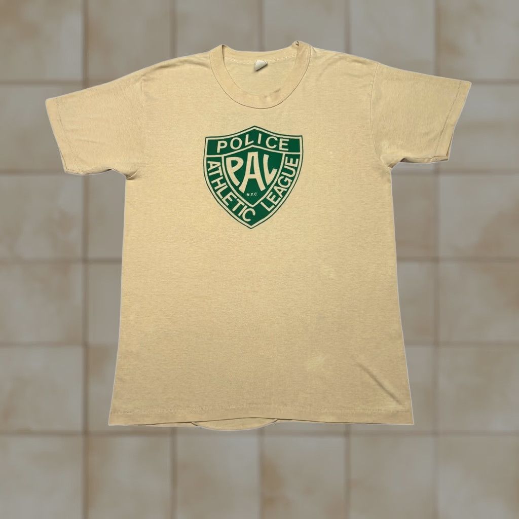 Vintage VINTAGE PAL Shirt Men's Large 80s NYC Police Athletic League NYPD Beige Size US L / EU 52-54 / 3 - 1 Thumbnail