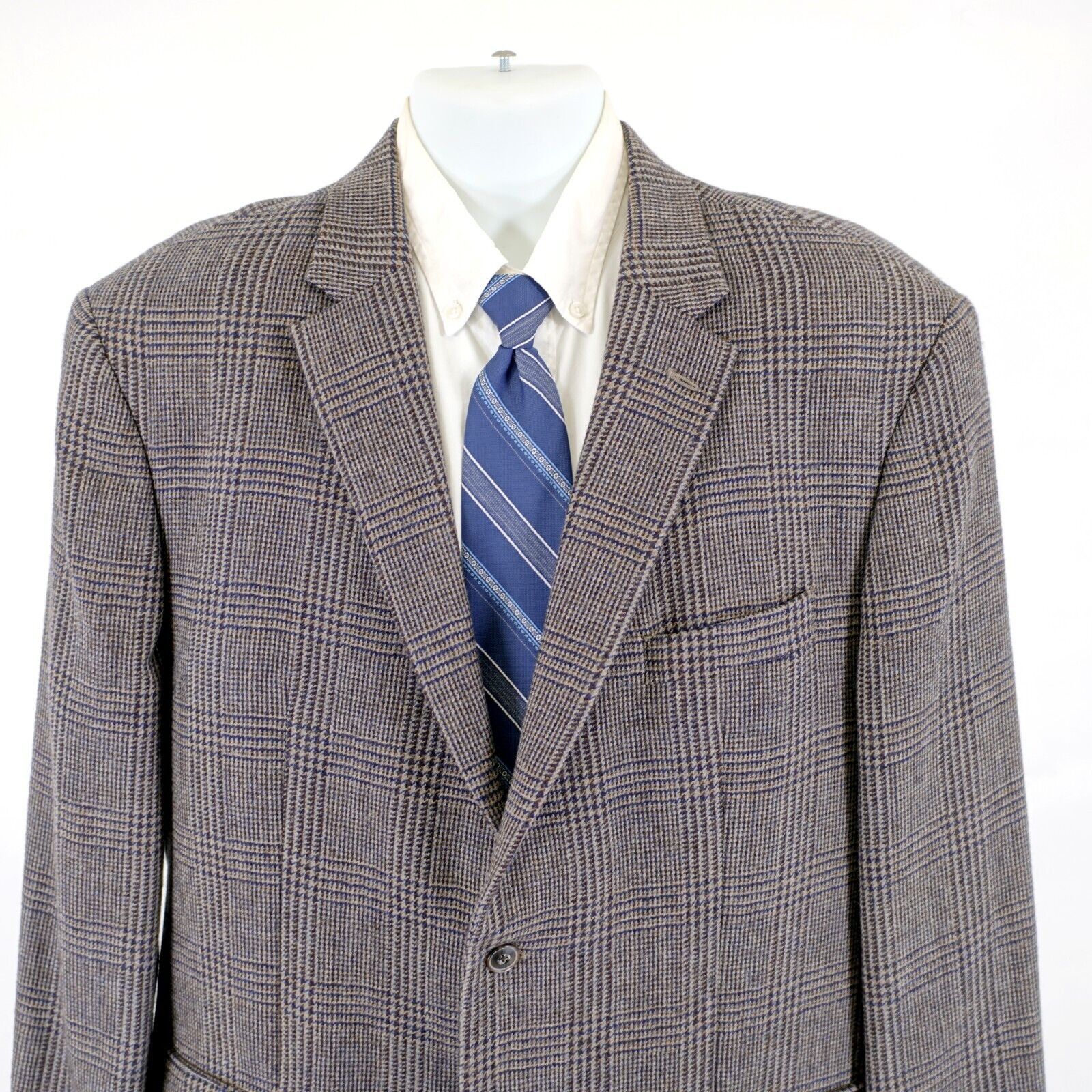 Jos A Bank 1905 Soft Tweed Wool Glen Plaid 44R / Slim 46R Gr