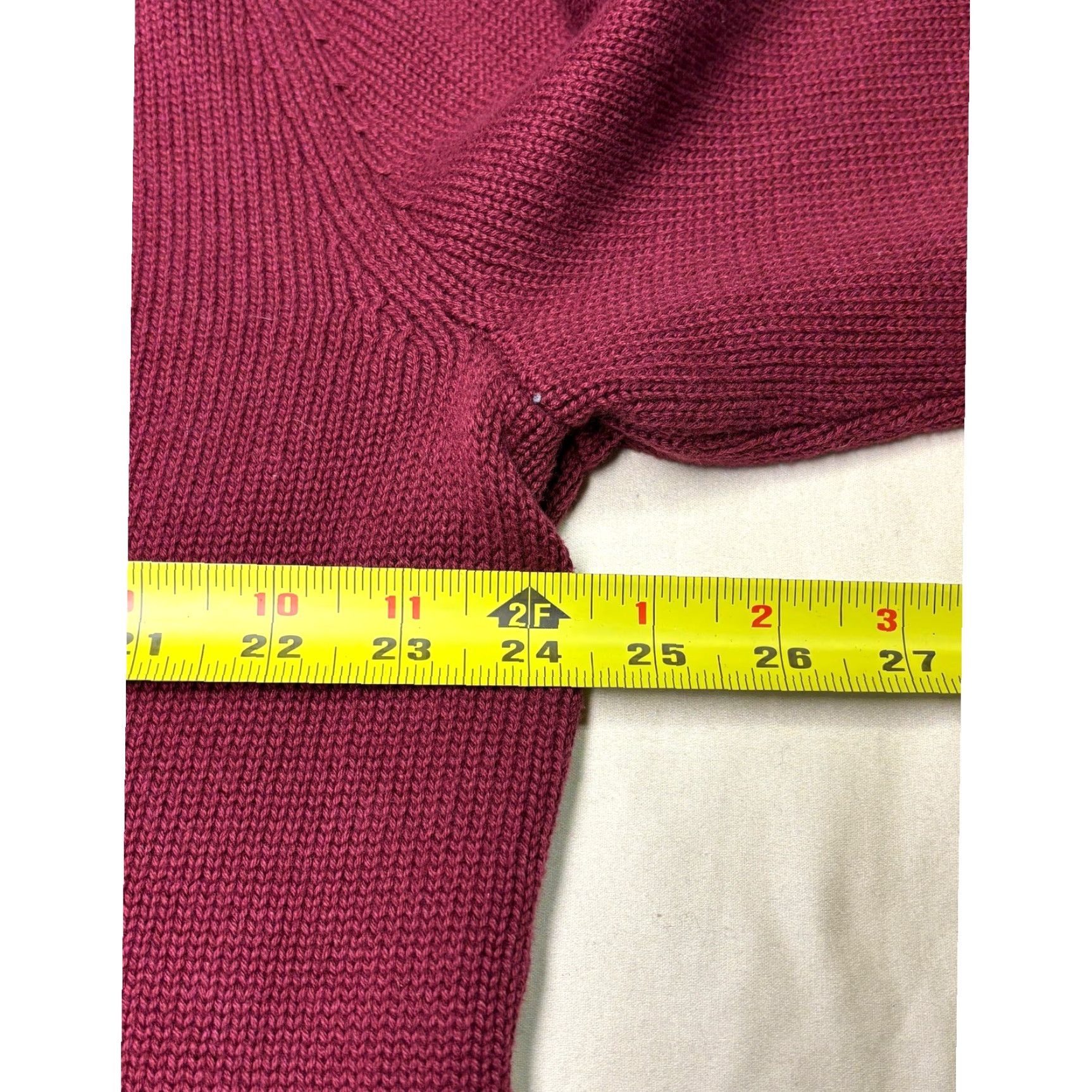 Vintage LL Bean Mens Burgundy Cotton 1/4 Zip Sweater XL REG Tshirt? Size US XL / EU 56 / 4 - 5 Thumbnail