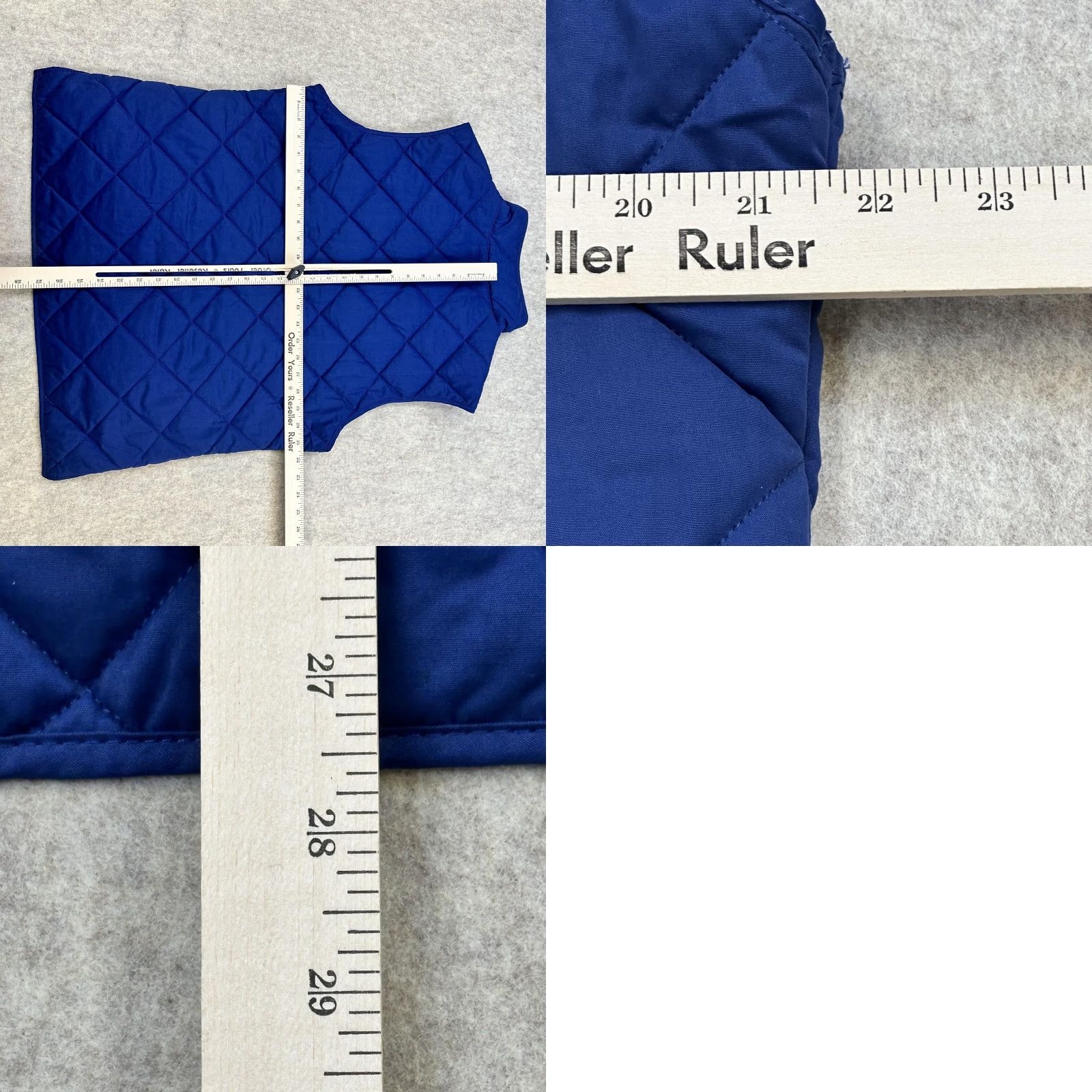 Vintage Crown & Ivy Vest Women Medium Blue Quilted Full Zip Stand Collar Pockets Outdoor Size M / US 6-8 / IT 42-44 - 8 Thumbnail