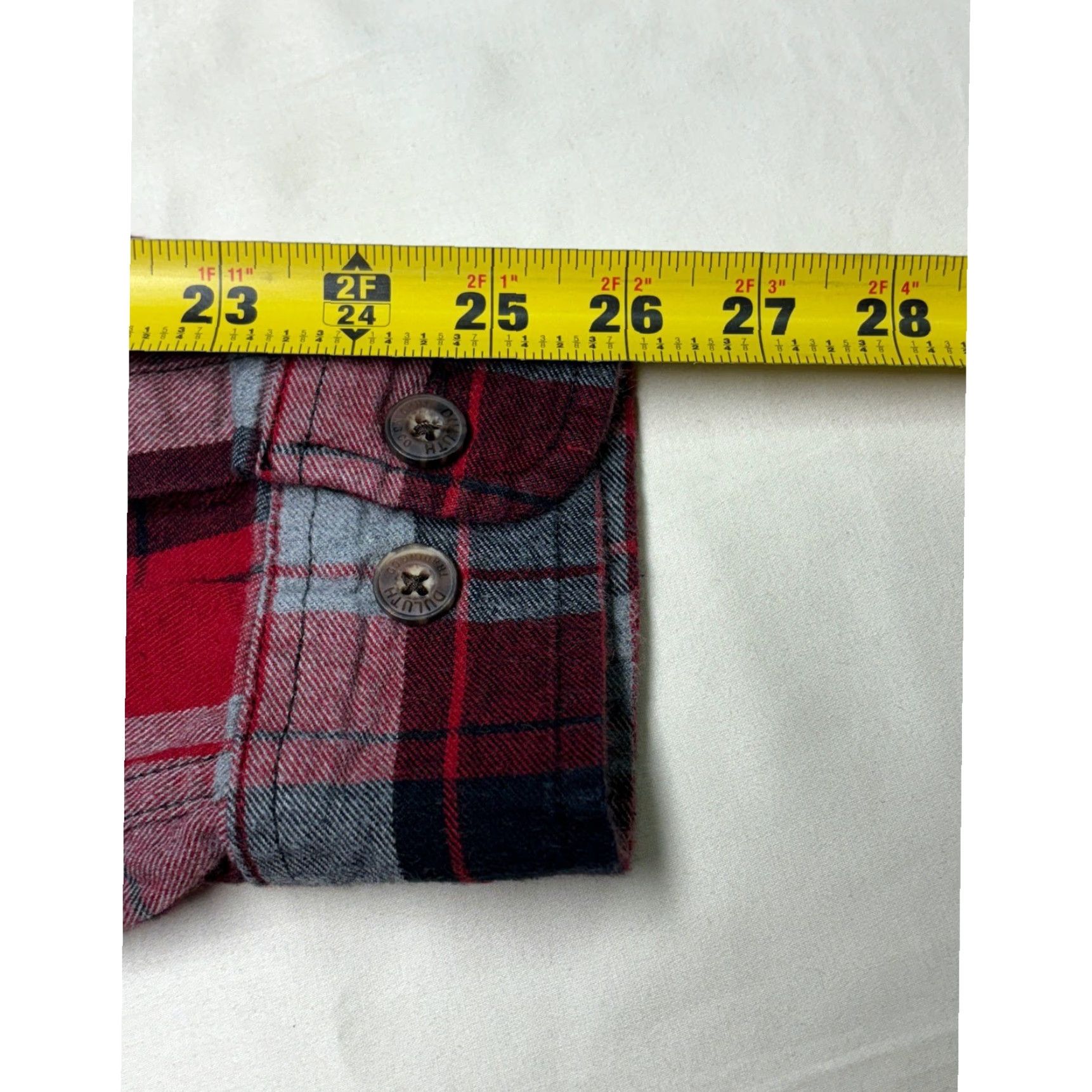 Duluth Trading Company Duluth Trading Co. Mens Flannel Shirt L Tall Red Gray Black Plaid Trim Fit Shirt Long Sleeve Button-Down Mens Boys? Size US XL / EU 56 / 4 - 8 Thumbnail