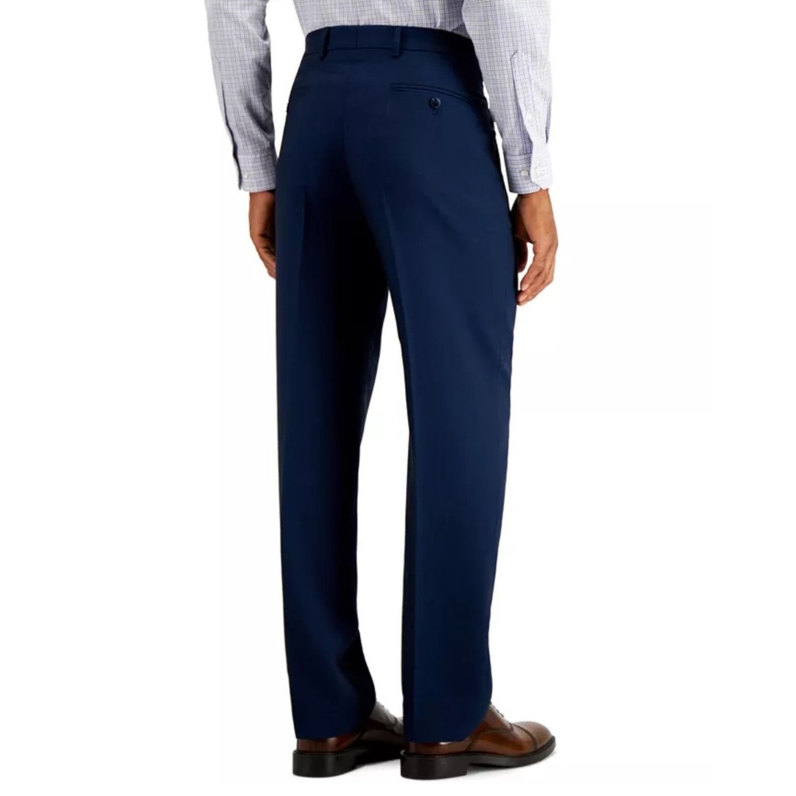 Nautica Nautica Men's Blue Birdseye Suit Dress Pants Size W32 L30 Size US 32 / EU 48 - 2 Thumbnail