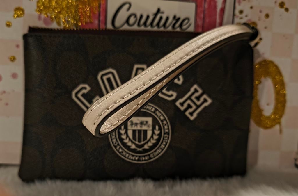 Coach Women's Coach Brown Signature Logo Wristlet Size ONE SIZE - 5 Thumbnail