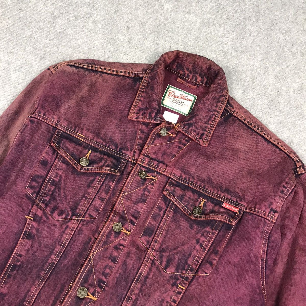 Other CLASSIC WESTERN TRUCKER DENIM FADED JACKET Size US L / EU 52-54 / 3 - 2 Thumbnail