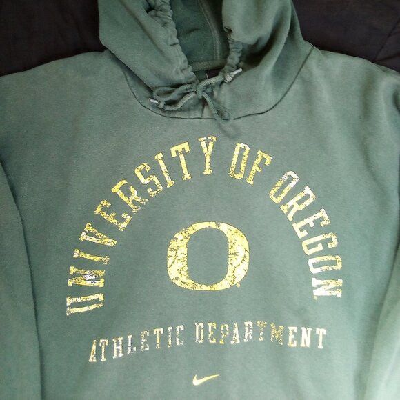 NCAA × Nike × Vintage Vintage Nike Oregon Ducks Athletic Dept. Hoodie Sweatshirt Size US XXL / EU 58 / 5 - 1 Thumbnail
