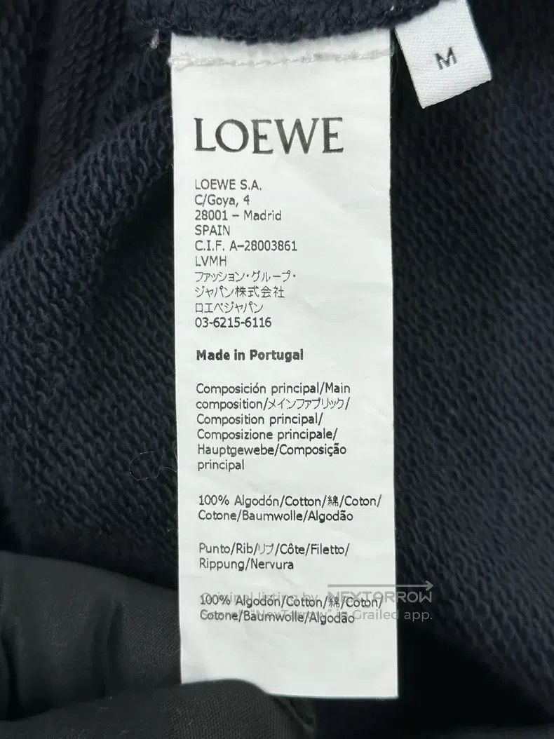 Loewe Loewe Navy Blue Embroidered Letter Logo Sweatshirt Size M / US 6-8 / IT 42-44 - 4 Thumbnail