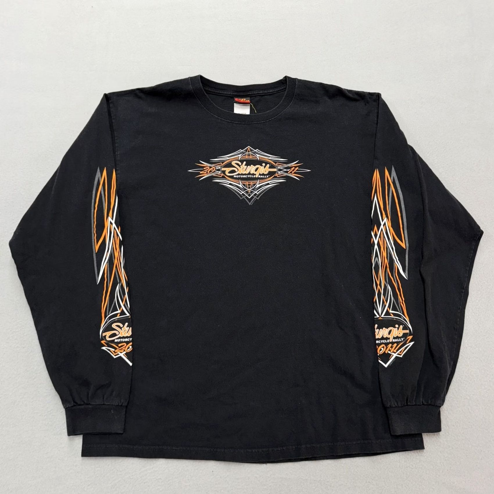 Vintage Sturgis Motorcycle Rally Shirt Mens XL Black Hot Leathers Long Sleeve Tee Size US XL / EU 56 / 4 - 3 Thumbnail
