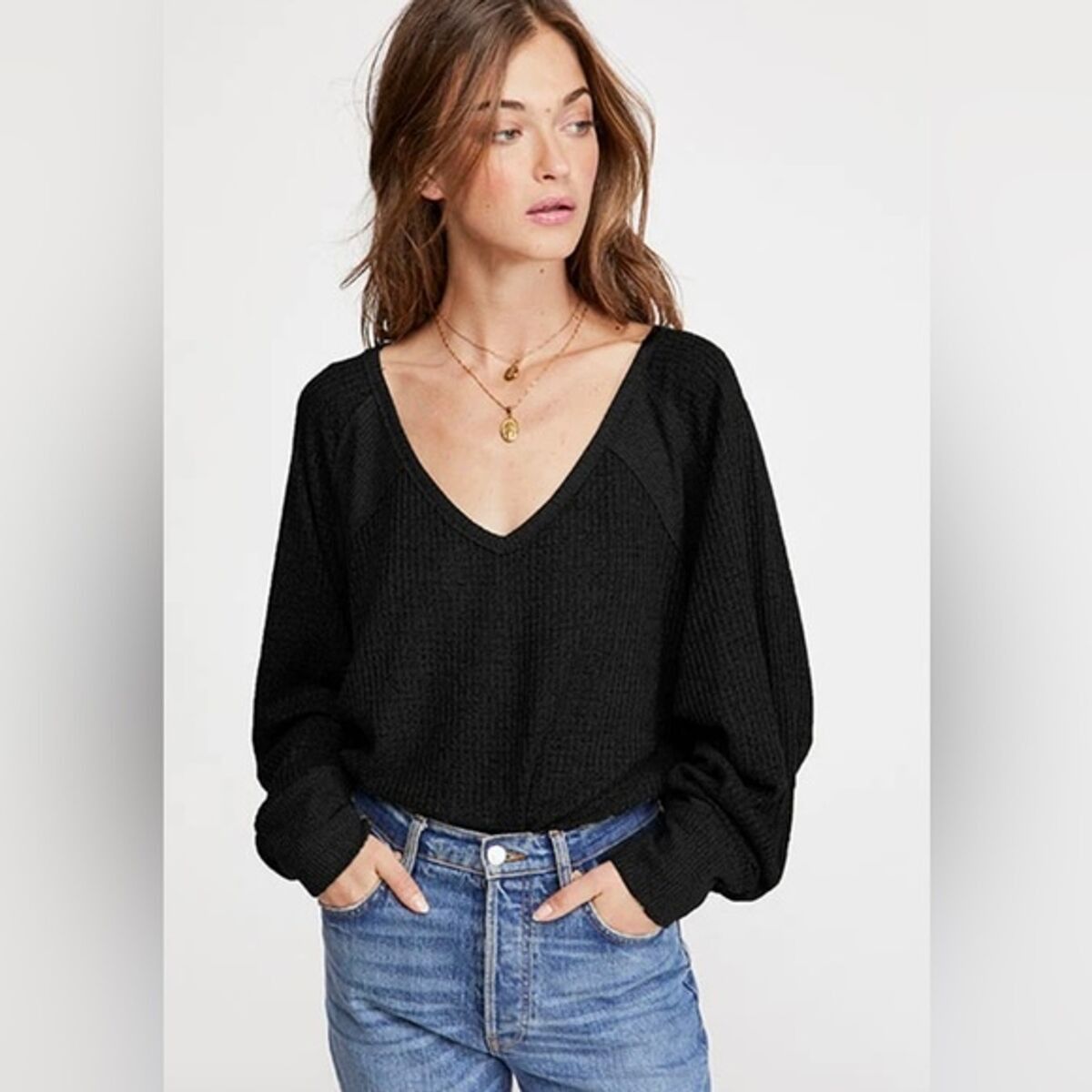 Free People We The Free People Santa Clara Thermal Top Beige Womens M Size M / US 6-8 / IT 42-44 - 8 Thumbnail