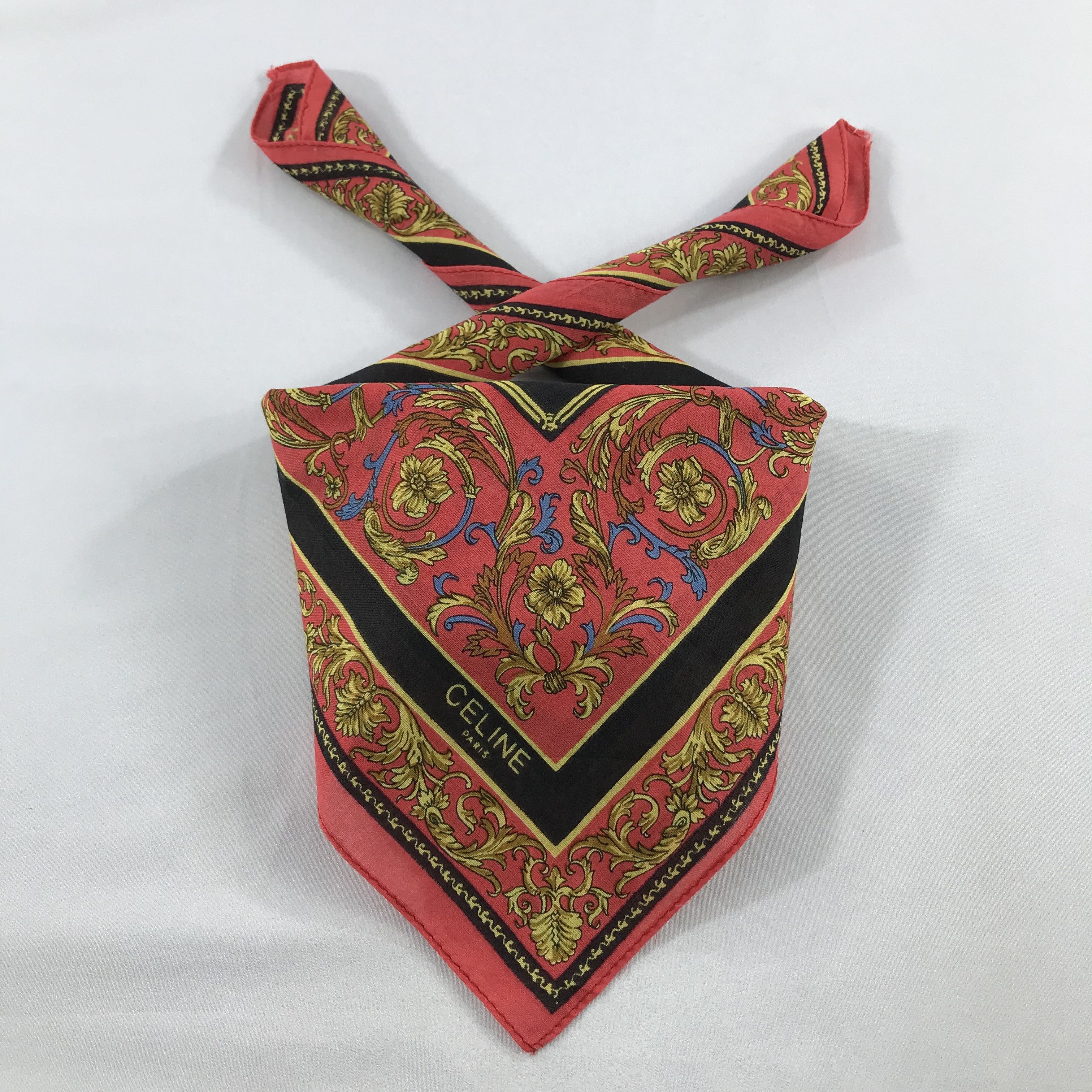 Celine × Vintage Celine Bandana / Handkerchief / Neckerchief - S2455 Size ONE SIZE - 3 Thumbnail