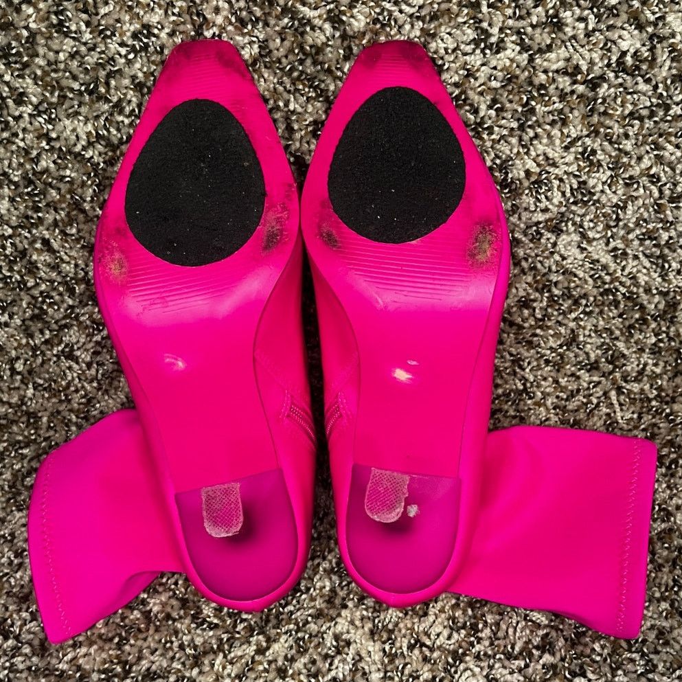Steve Madden Steve Madden Vakay Mid-Calf Sock Booties Hot Pink Women 5.5M Size US 5.5 / IT 35.5 - 8 Thumbnail