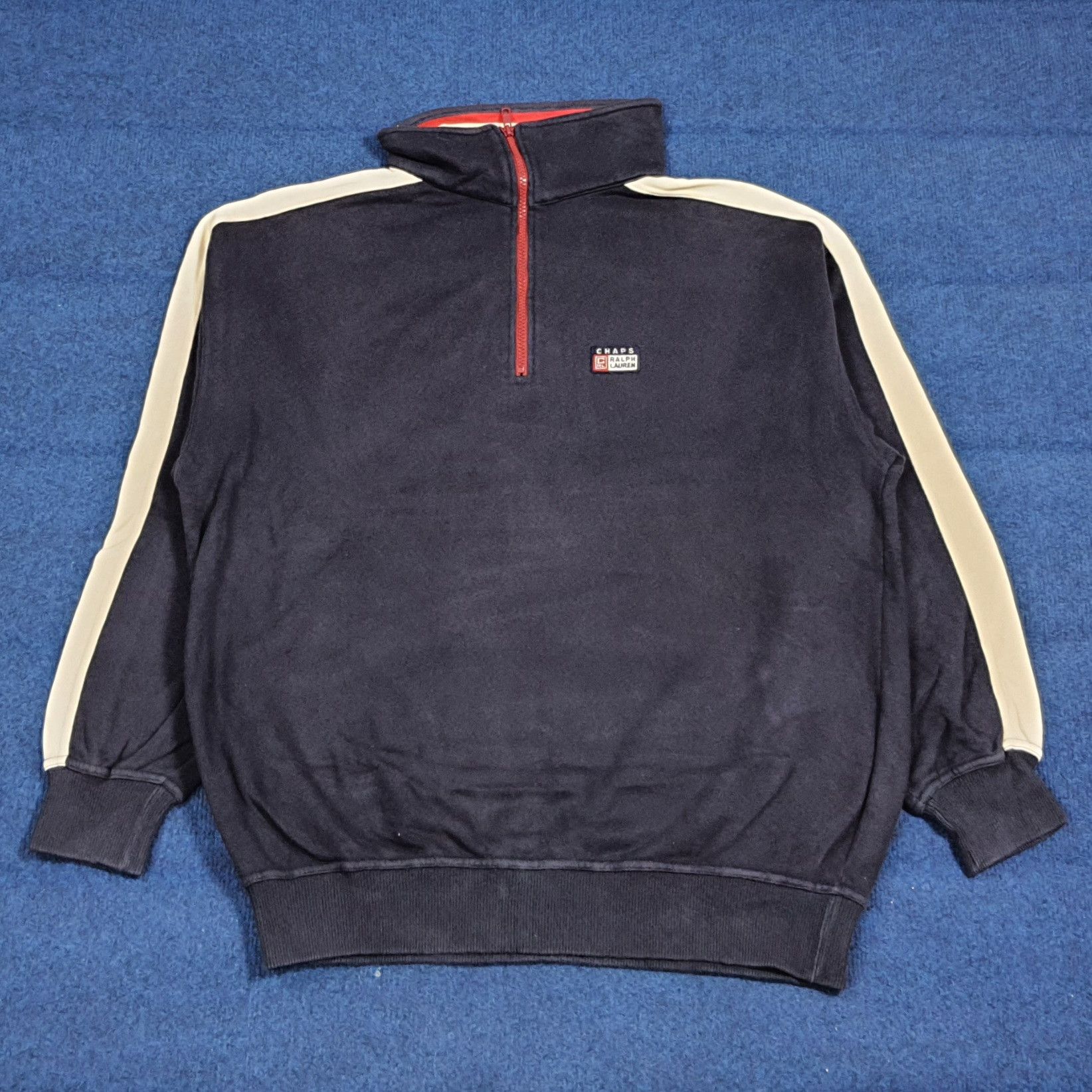 Chaps Ralph Lauren Vintage 90s Chaps Ralph Lauren Quarter Zip Sweatshirt C282N5 Size US L / EU 52-54 / 3 - 1 Thumbnail