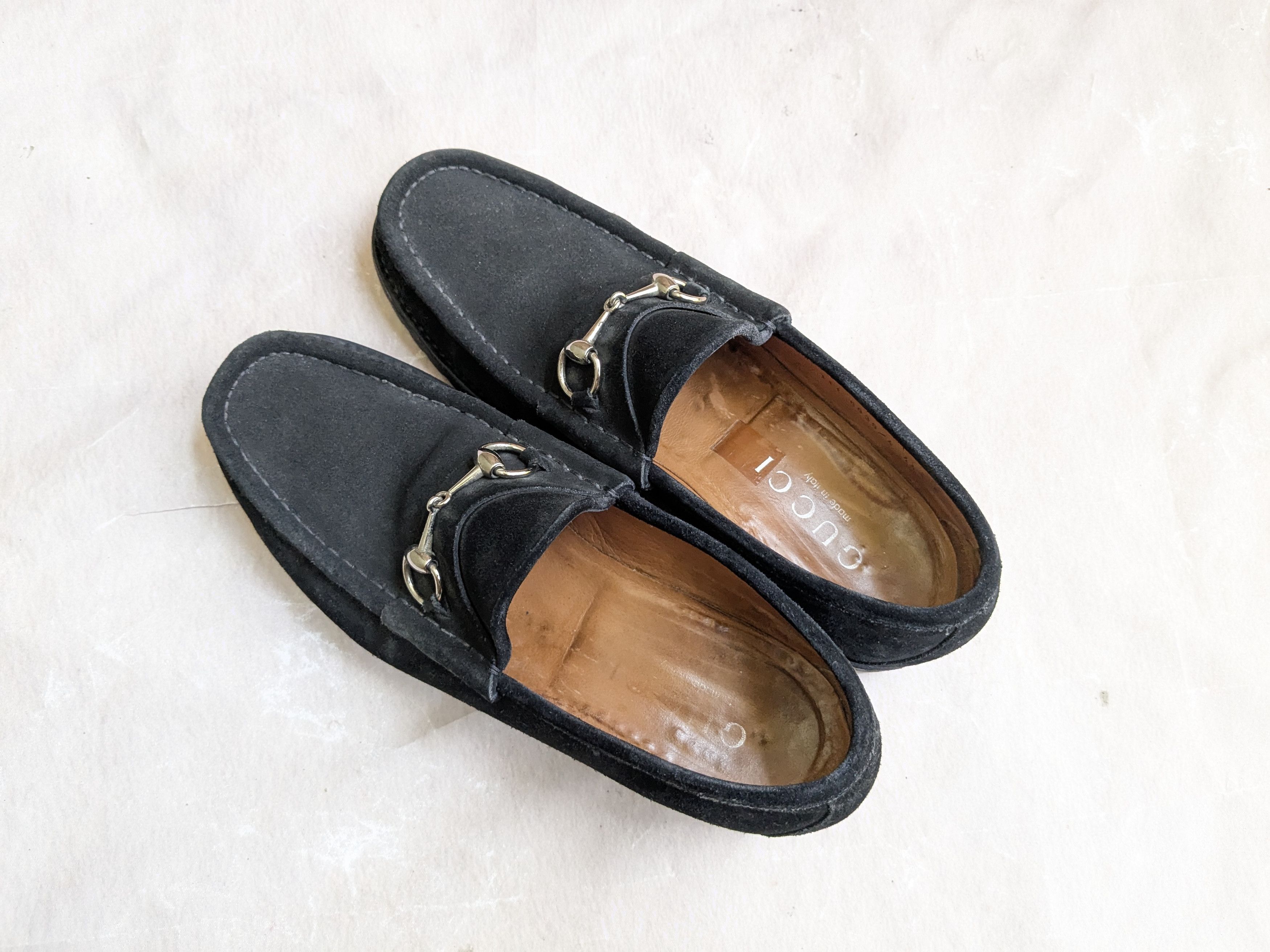 Gucci Gucci Horsebit Loafers Black Suede 11 Snaffle Bit Boat Size US 11 / EU 44 - 14 Thumbnail
