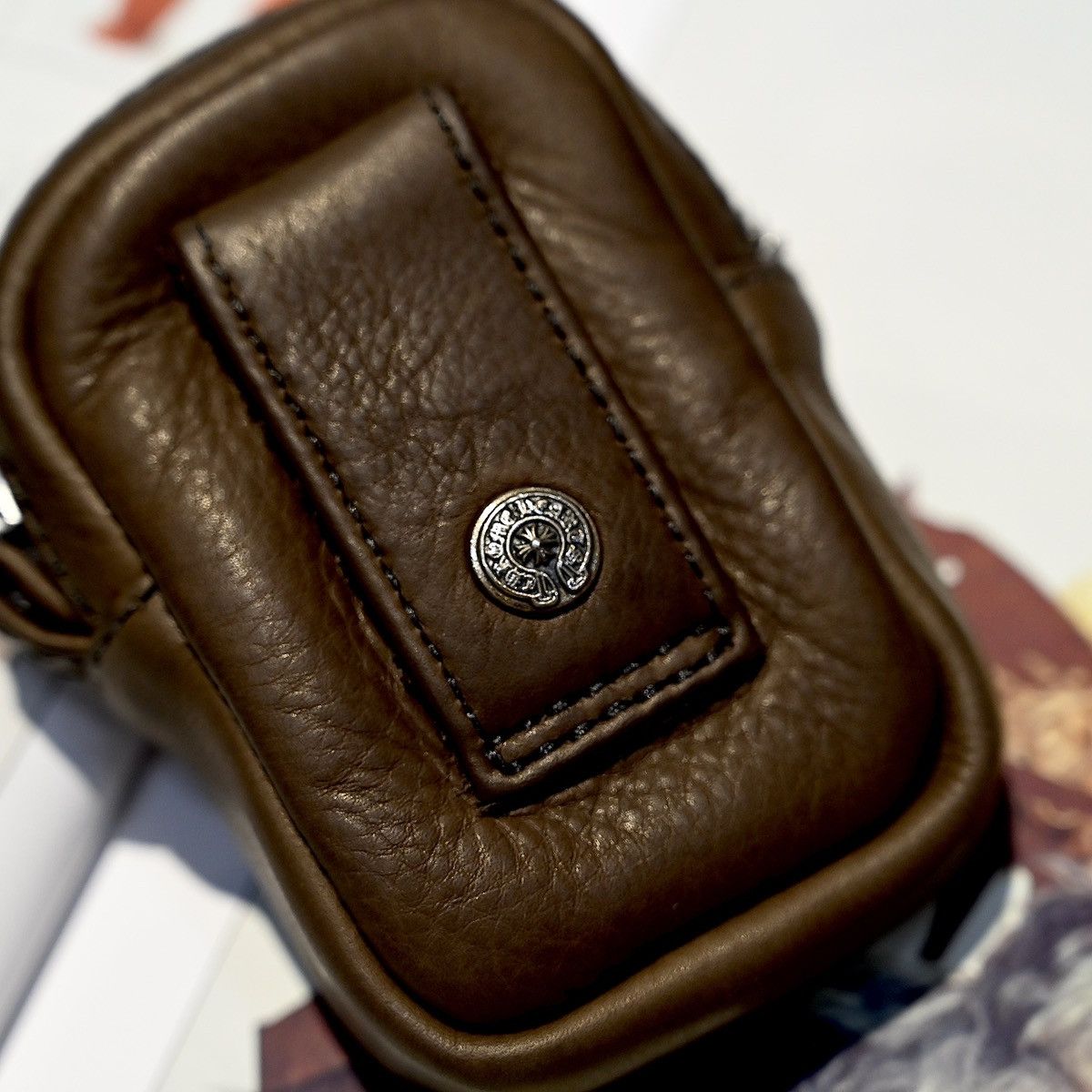 Chrome Hearts CHROME HEARTS LEATHER CROSS PATCH AIRPOD CASE BAG Size ONE SIZE - 3 Thumbnail