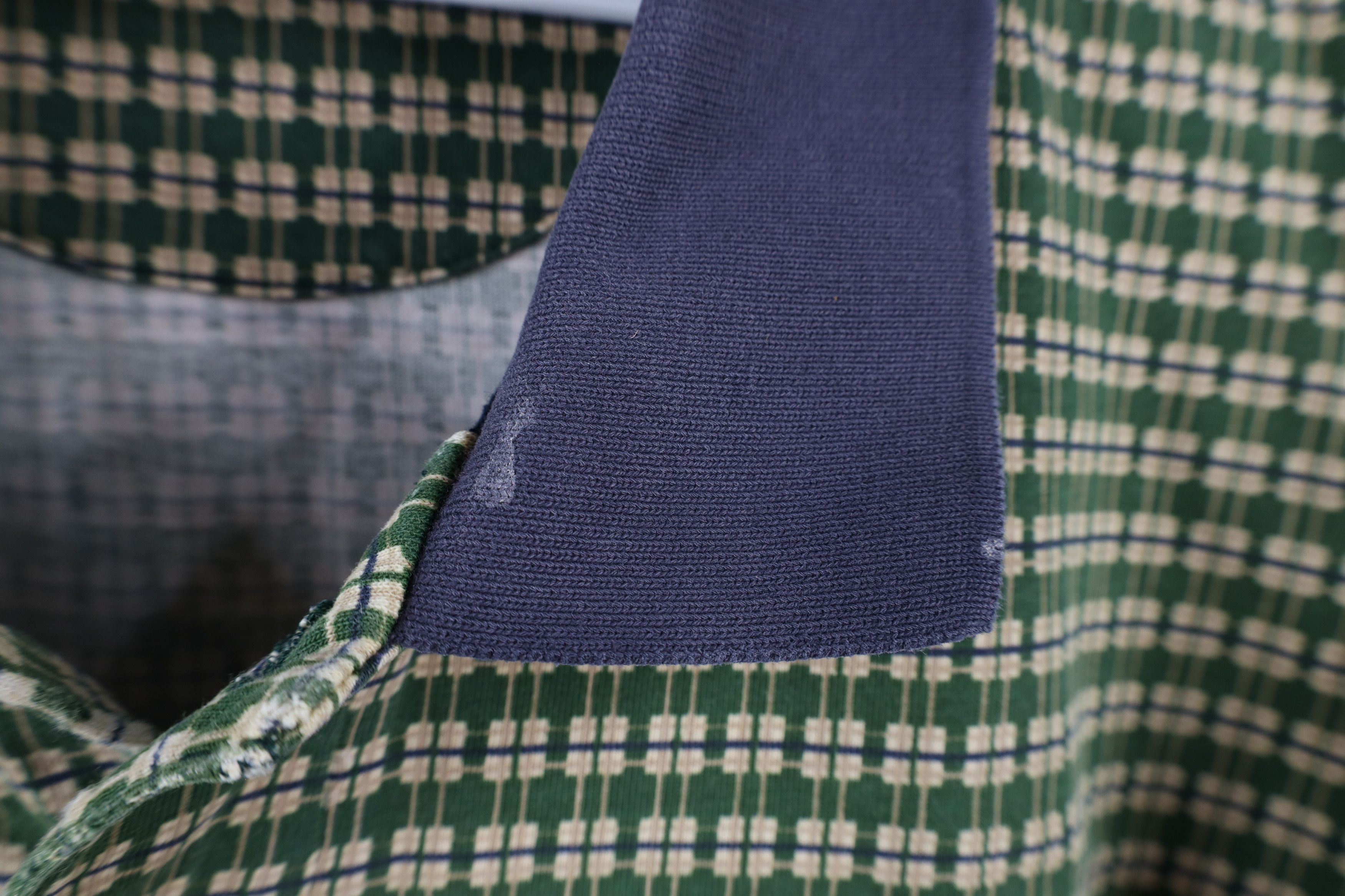Ralph Lauren × Vintage Vintage 90s Chaps Ralph Lauren Geometric Long Sleeve Polo Size US L / EU 52-54 / 3 - 4 Thumbnail