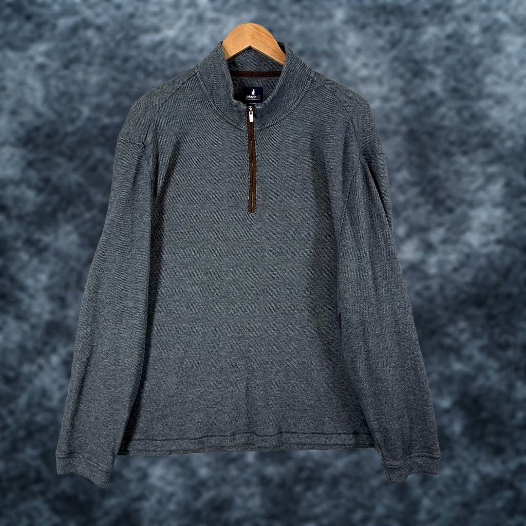 johnnie-O Johnnie-O Merino Wool Cashmere Sweater Mens 2XL Navy Mock Neck 1/4 Zip Pullover Size US XXL / EU 58 / 5 - 1 Thumbnail
