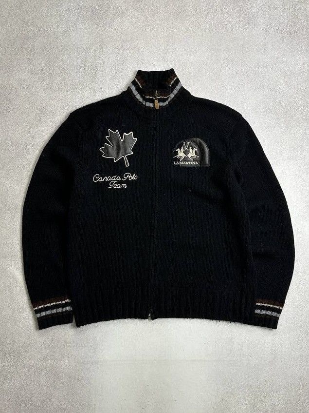La Martina Vintage La Martina Canada Polo Team Y2K Knit Zip Sweater XL Size US XL / EU 56 / 4 - 1 Thumbnail