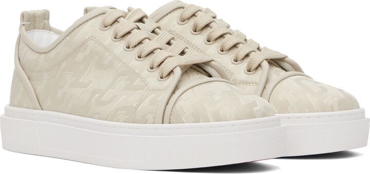 Christian Louboutin o1bcso1str1024 Adolon Junior Flat in Beige Size US 11 / EU 44 - 4 Thumbnail