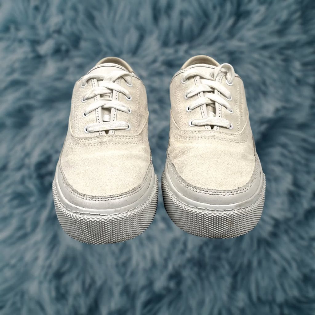 Allsaints AllSaints Bella Suede Sneaker White ecru Leather Women's Size 9 Sneaker, Lace Up, Flat Heel, Suede Outsole, Leather Lining, Casual Shoes, Women Size US 6 / IT 36 - 1 Thumbnail