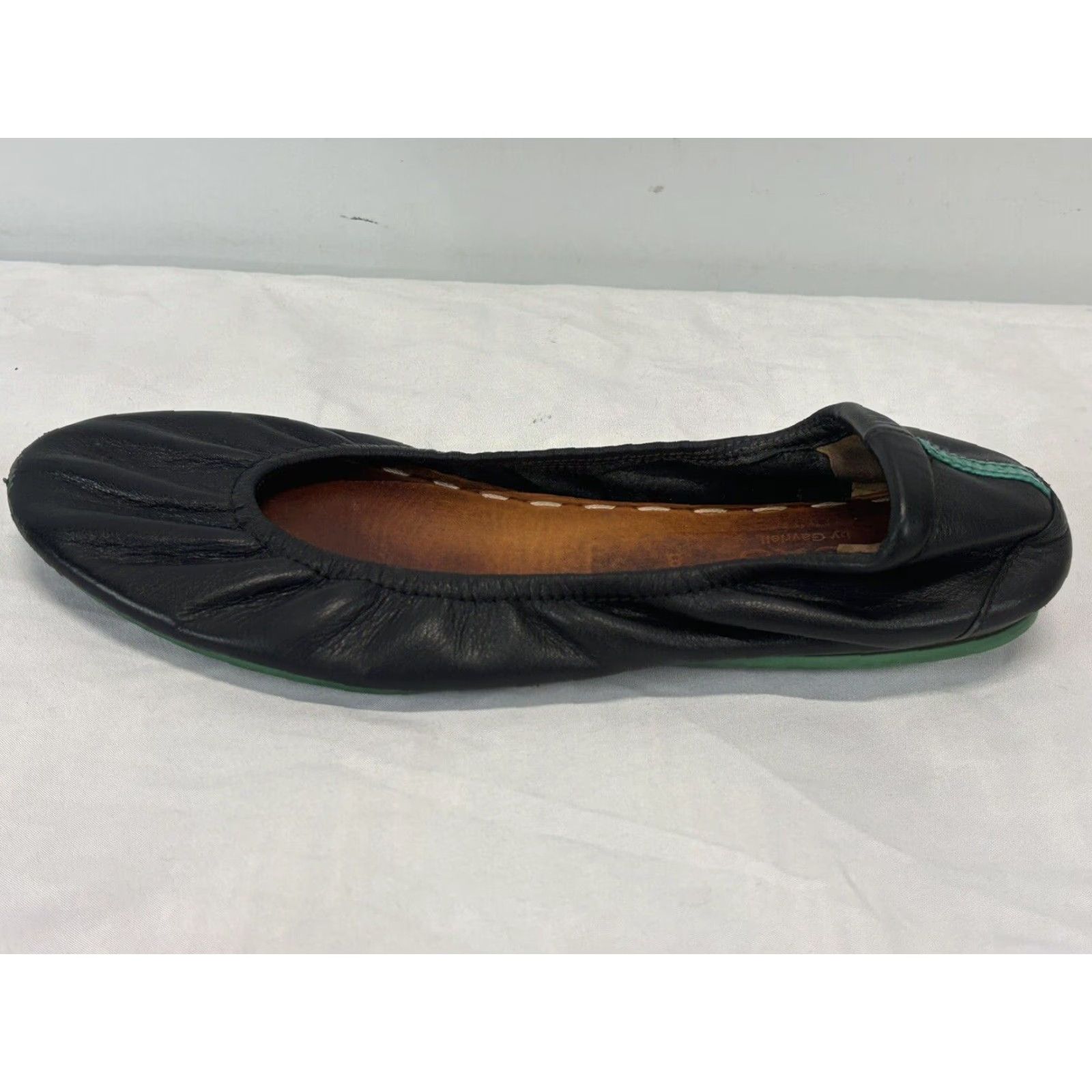 Vintage Tieks Ballet Flats Size 8 Matte Black Leather Comfort Slip On Shoes Womens Size US 6 / IT 36 - 3 Thumbnail