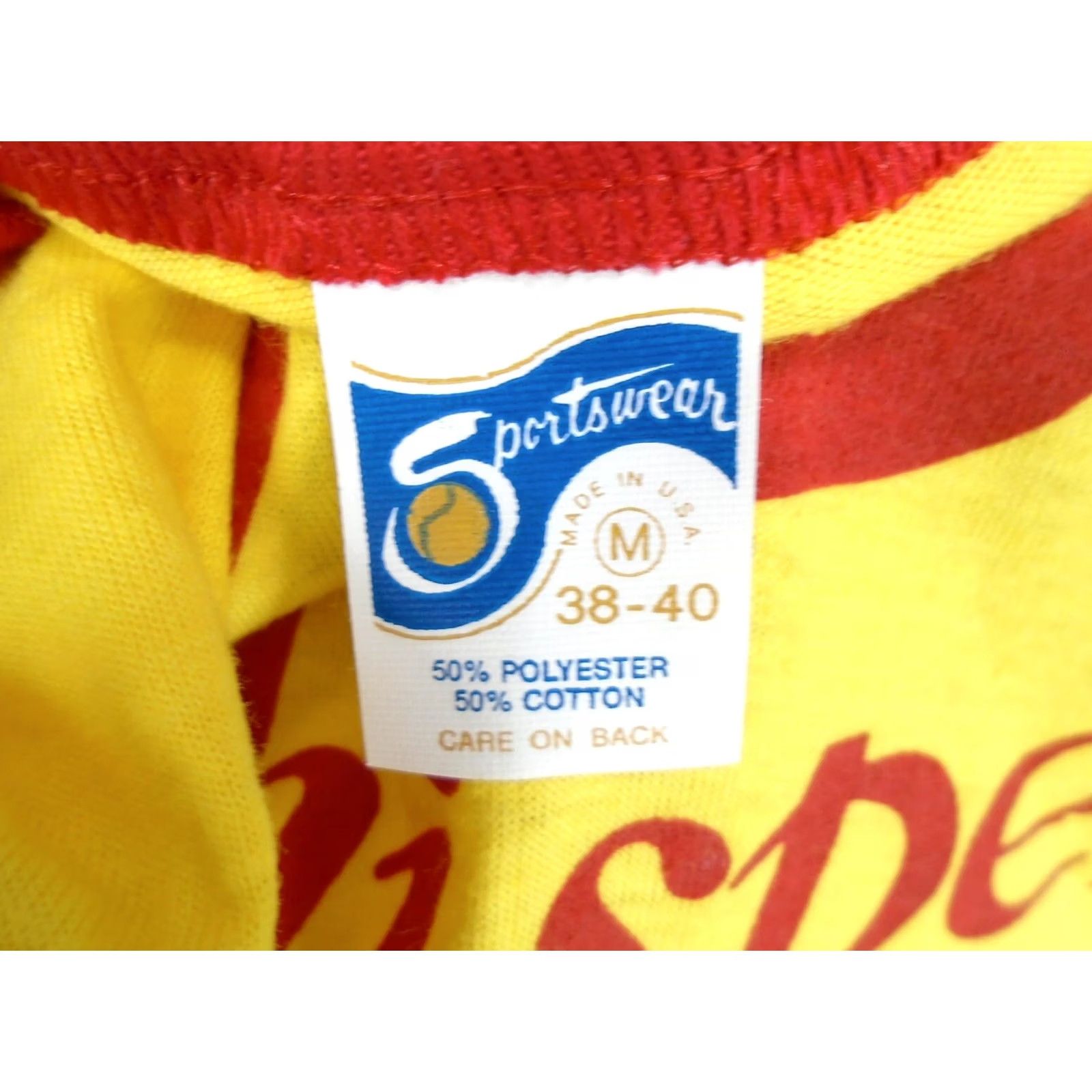 Vintage J&B T-Shirt Shirt XS Vintage 80s Yellow 50% Cotton/50% Polyester Deadstock Unwashed Paper Thin Mens Size US XS / EU 42 / 0 - 7 Thumbnail