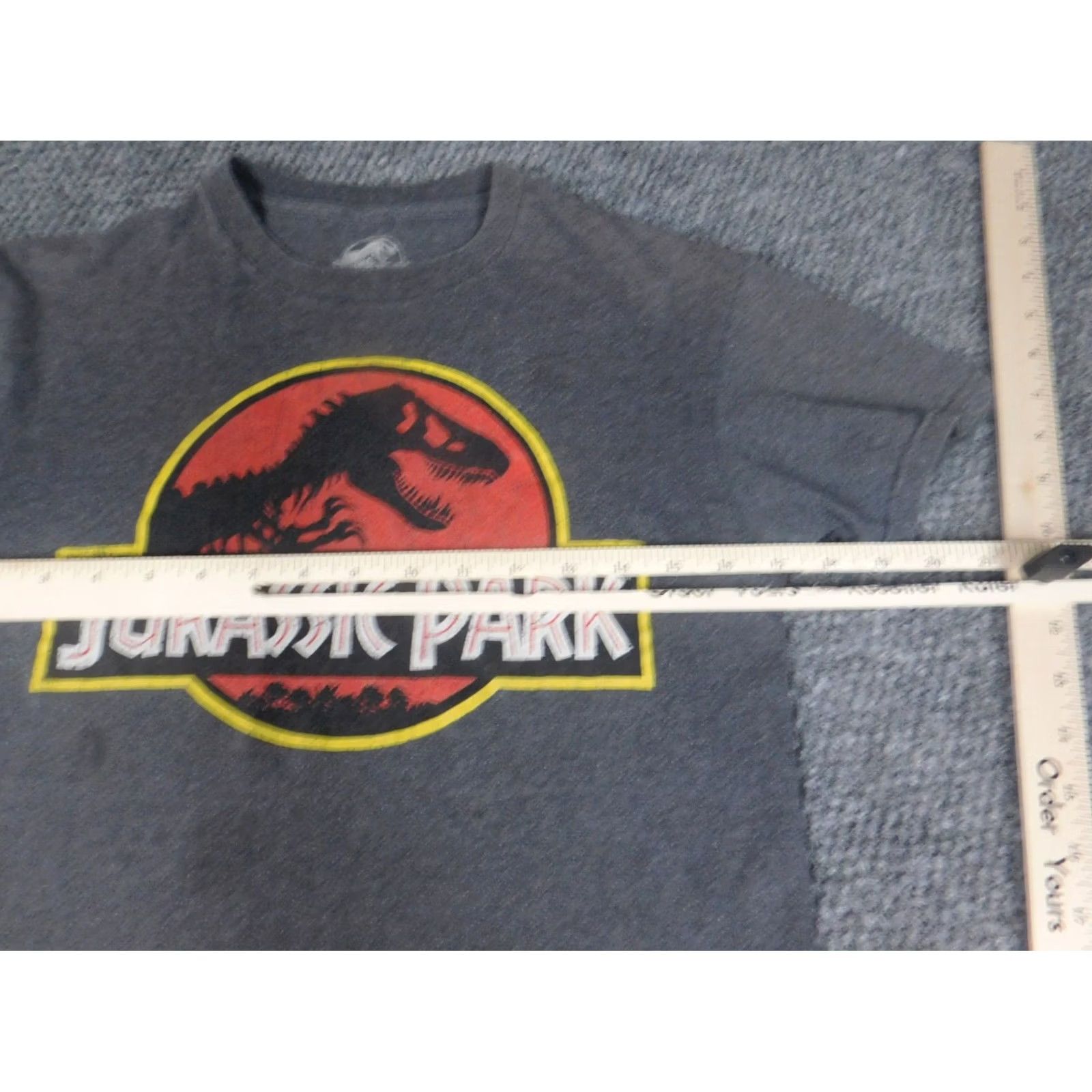 Vintage Jurassic Park Mens Shirt Small Gray Logo Movie Size US S / EU 44-46 / 1 - 5 Thumbnail