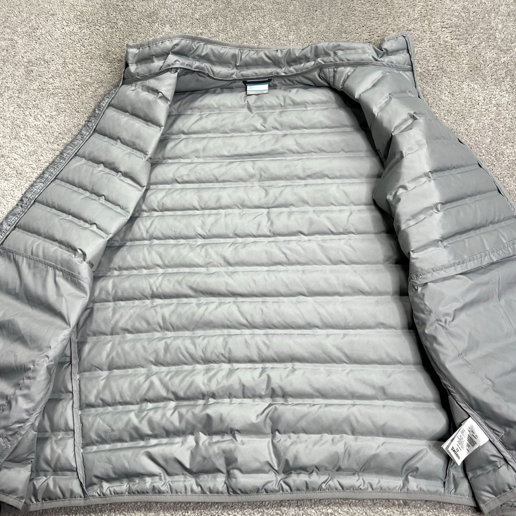Vintage Columbia Puffer Vest Men’s 3X Duck Down Fill Quilted Gray Full Zip Outdoors Golf Vest Size US XXL / EU 58 / 5 - 6 Thumbnail