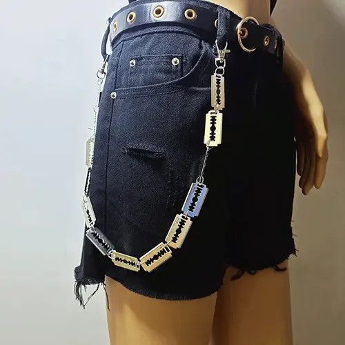 Jewelry Metal Blade Pant Chain Size ONE SIZE - 8 Thumbnail
