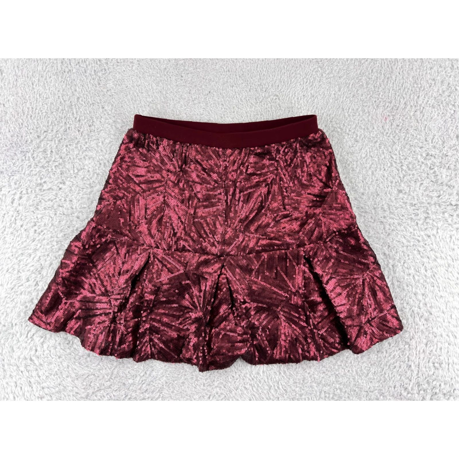 Dress the Population Dress The Population Skirt Women 26 Red Sequin Ruffle Mini Short Knit Polyester Dress The Population Skirt Women 26 Red Sequin Ruffle Mini Short Size 26" / US 2 / IT 38 - 2 Thumbnail