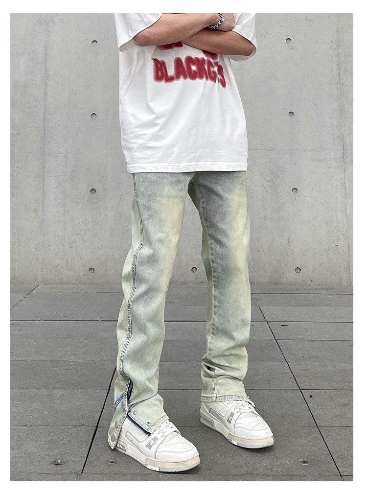 Japanese Brand × Jean Retro high street washed distressed zippered buttoned jeans Size US 32 / EU 48 - 1 Thumbnail