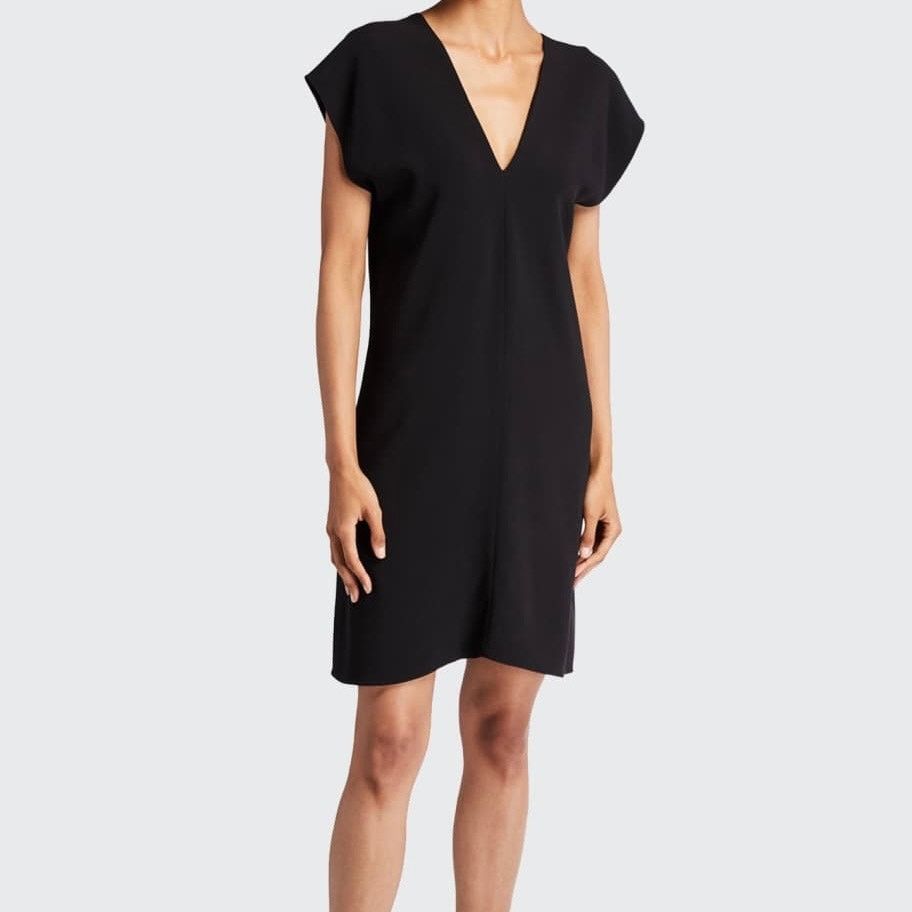 The Row The Row Perry Black V-Neck Dolman-Sleeve Shift Dress Size XS / US 0-2 / IT 36-38 - 2 Thumbnail