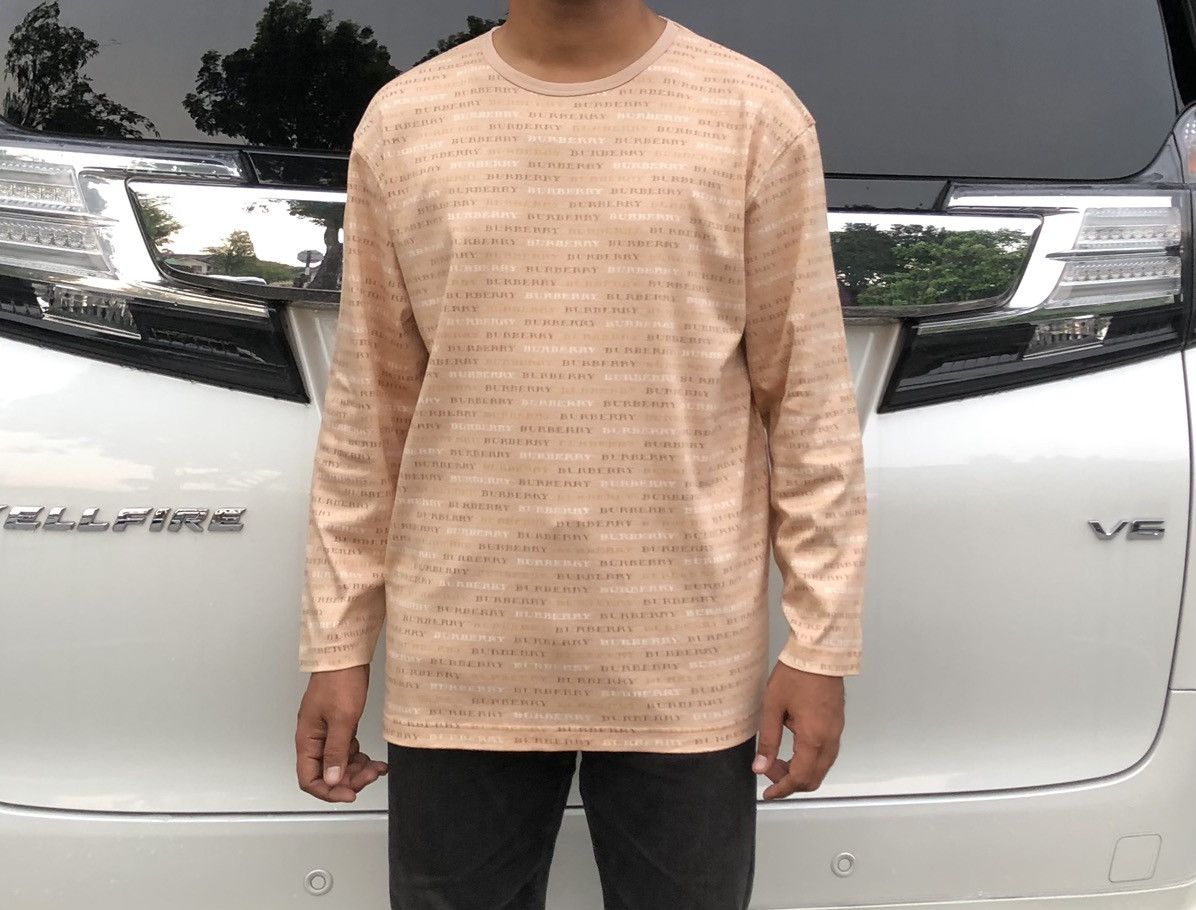 Burberry Burberry London Spellout Overprint Long Sleeve Shirt Size US L / EU 52-54 / 3 - 9 Thumbnail