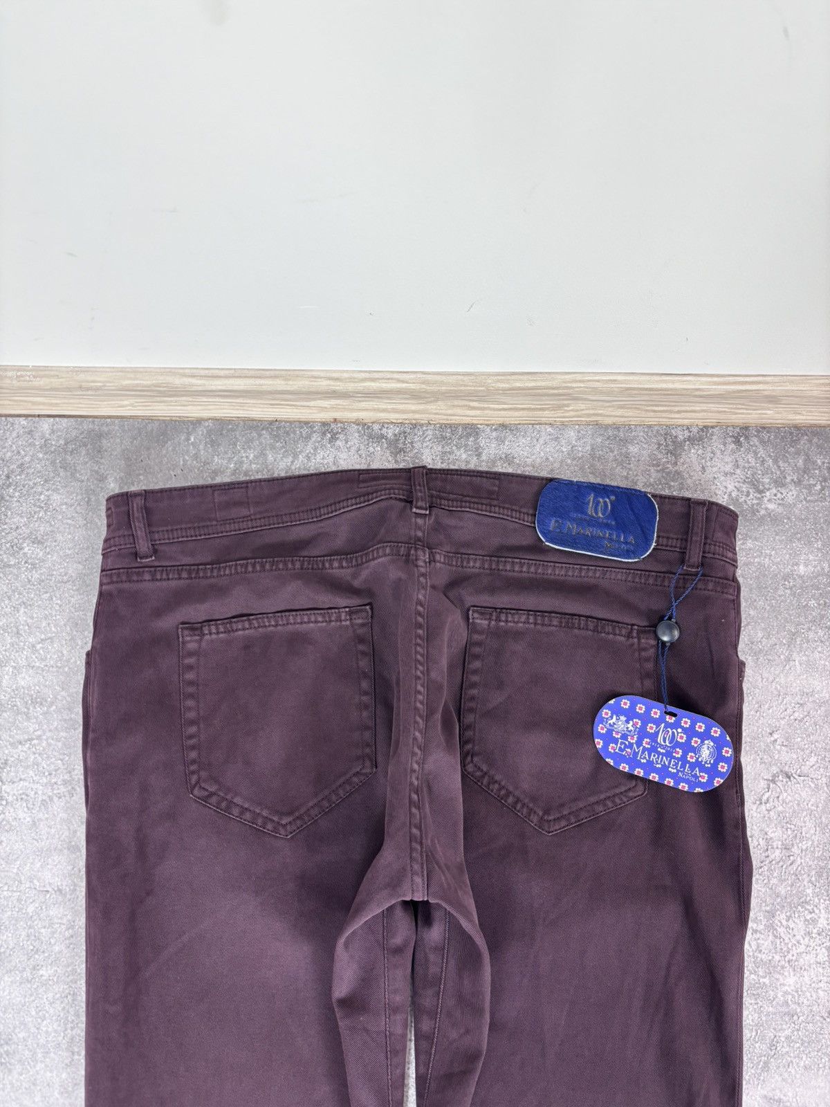 E. Marinella E. Marinella Men’s NWT Burgundy Slim Straight Pants Jeans Size US 30 / EU 46 - 19 Thumbnail