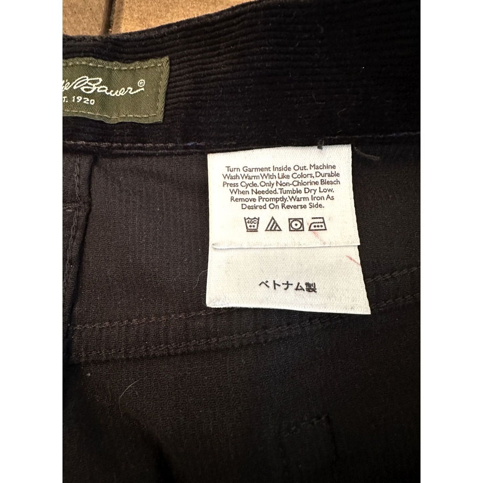 Eddie Bauer VINTAGE? Eddie Bauer Pants Women’s 14 Black Corduroy Straight Leg No Tag 17x28 Size 36" / US 14 / IT 50 - 3 Thumbnail
