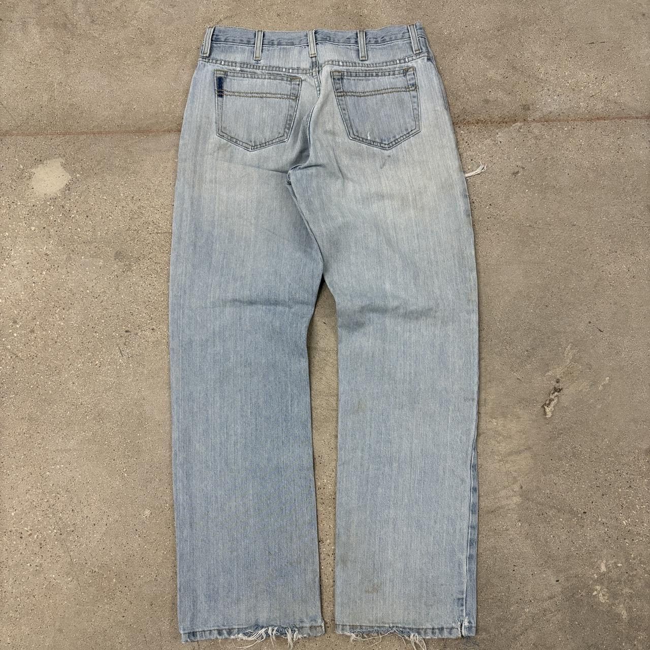 Vintage Vintage 2000s Light wash Distressed Denim Jeans Size US 32 / EU 48 - 3 Thumbnail