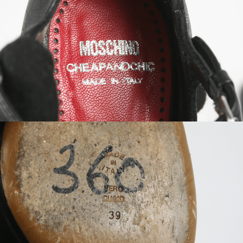 Moschino 00S Y2K Gladiator Heels Vintage Size US 9 / IT 39 - 10 Thumbnail