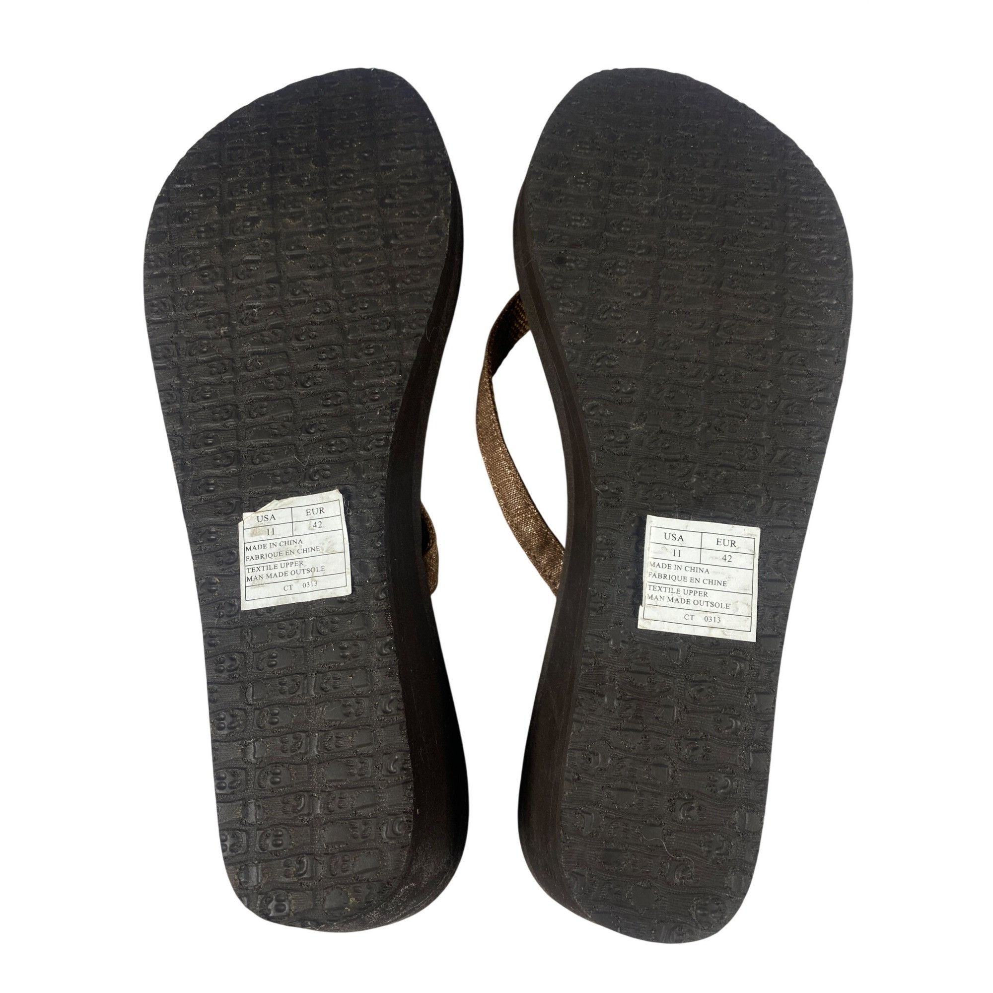 Sanuk New Sanuk Women's 11 Yoga Mat Wedge Thin Strap Flip Flops Br Size US 11 / IT 41 - 6 Thumbnail