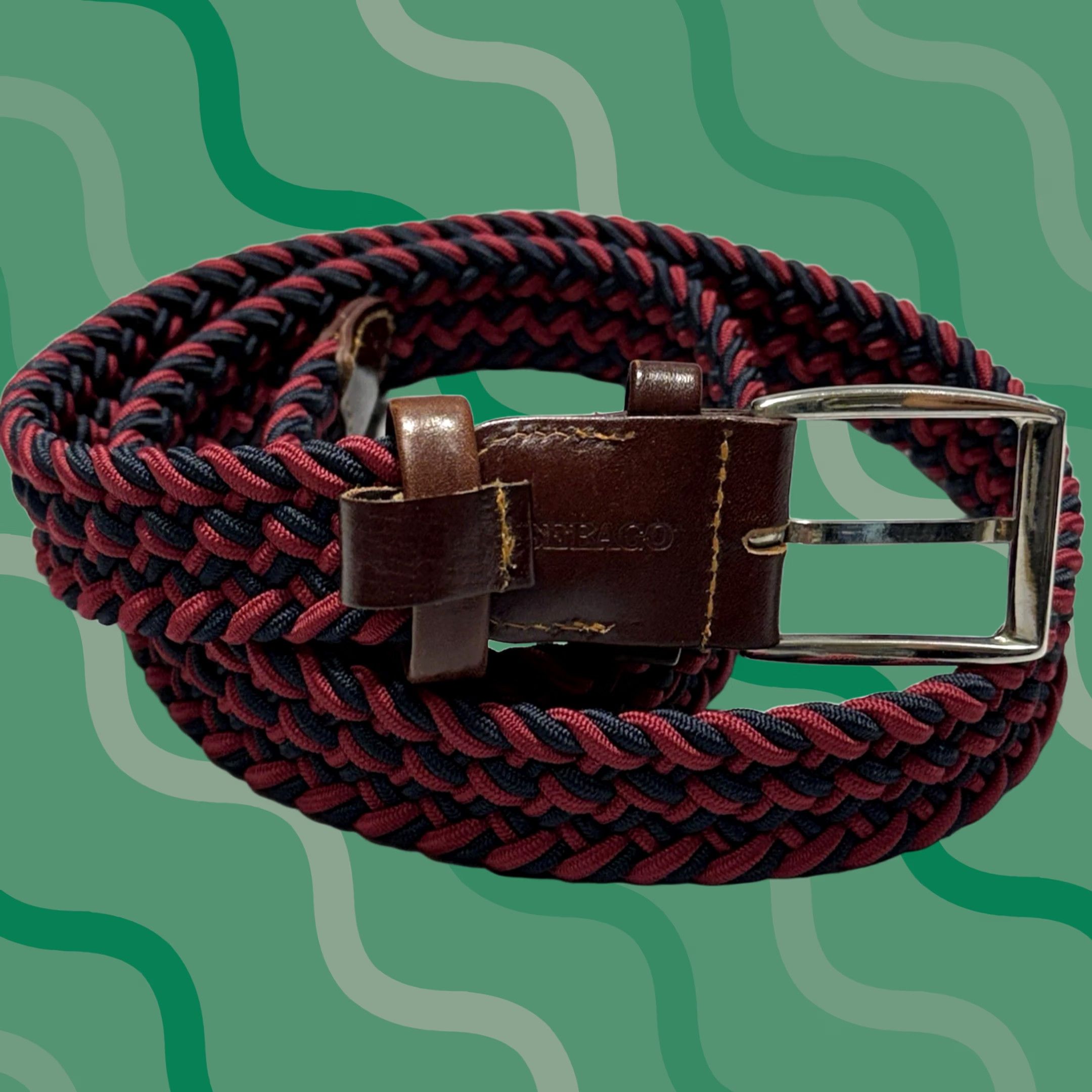 Sebago Sebago Belt Mens 44 Red Blue Braided Woven Leather USA Patriotic Multicolor Braided/Woven Belt Mens 44 USA Patrotic Sports Preppy Size 44 - 1 Thumbnail