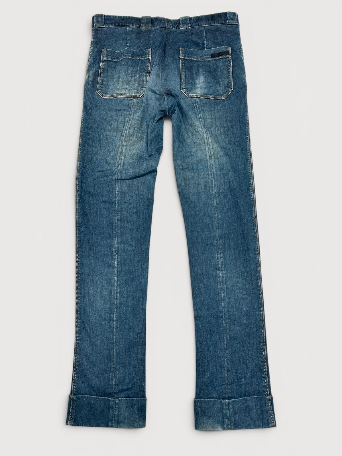 Prada FW2008 Croc Print Back Seam Denim Size US 31 - 2 Thumbnail