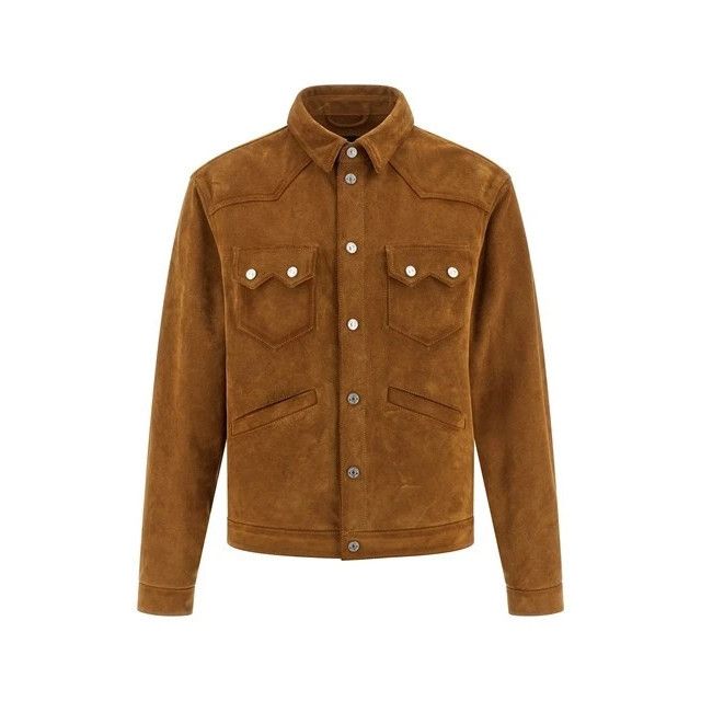 DSQUARED2 Beige Suede Boxy Shirt Jacket New & Authentic (Men