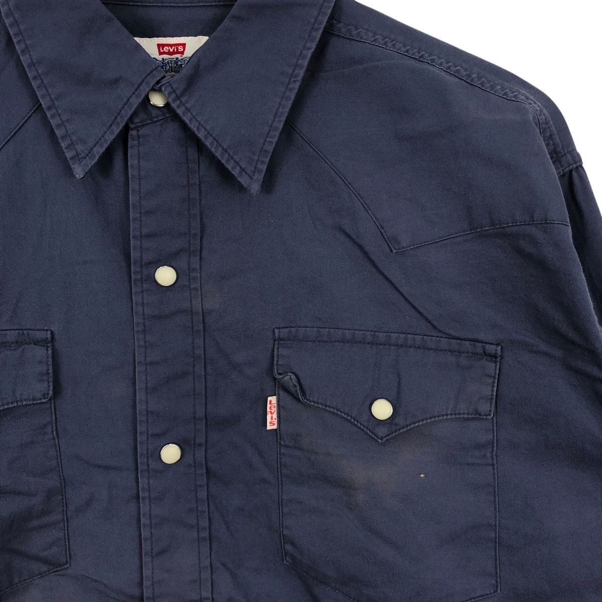 Levi's × Vintage Vintage LEVIS USA Made in Hong Kong Chambray Western Shirt Size US L / EU 52-54 / 3 - 3 Thumbnail