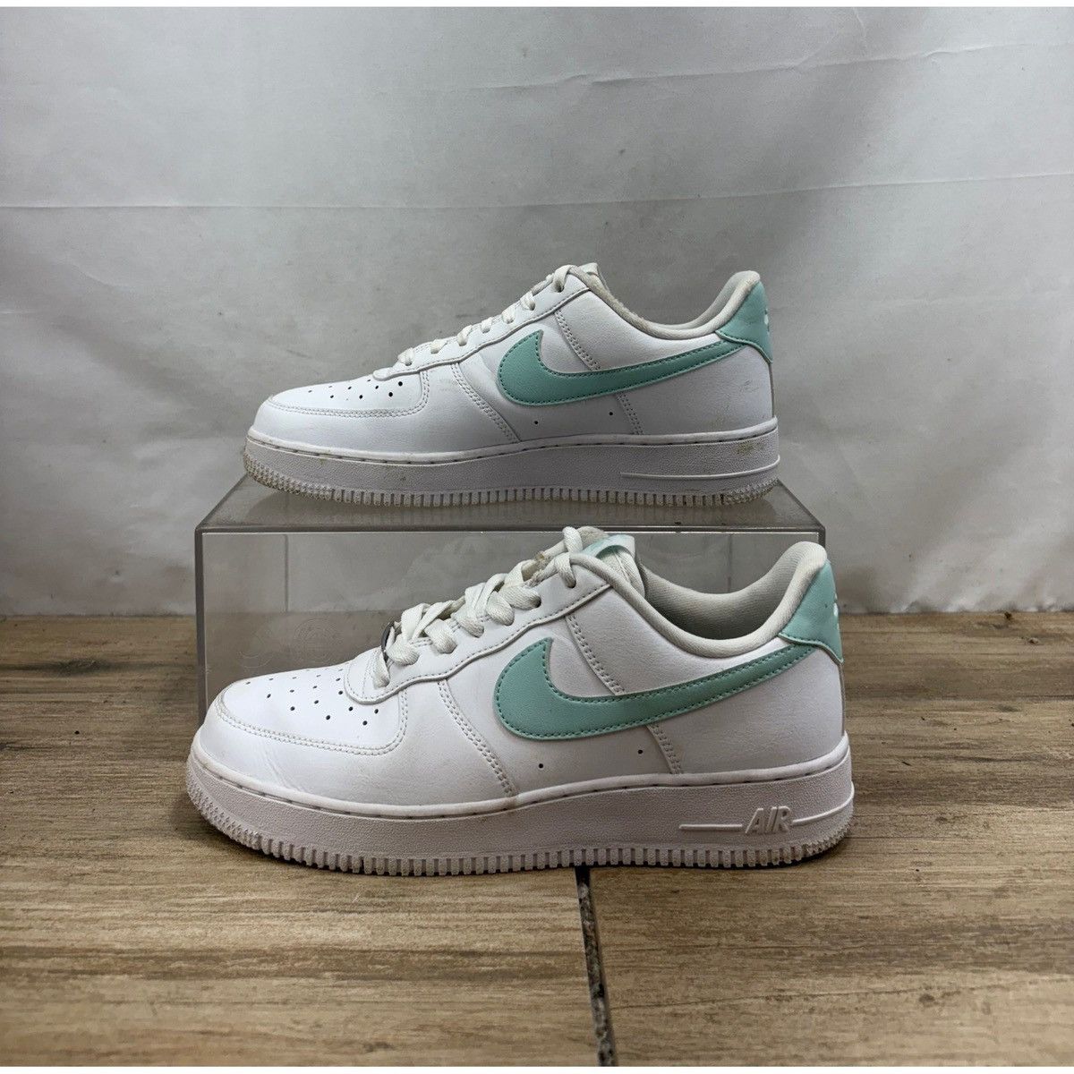 Nike Nike Airforces 1 Low white teal Leather sneakers Size US 8 / IT 38 - 2 Thumbnail