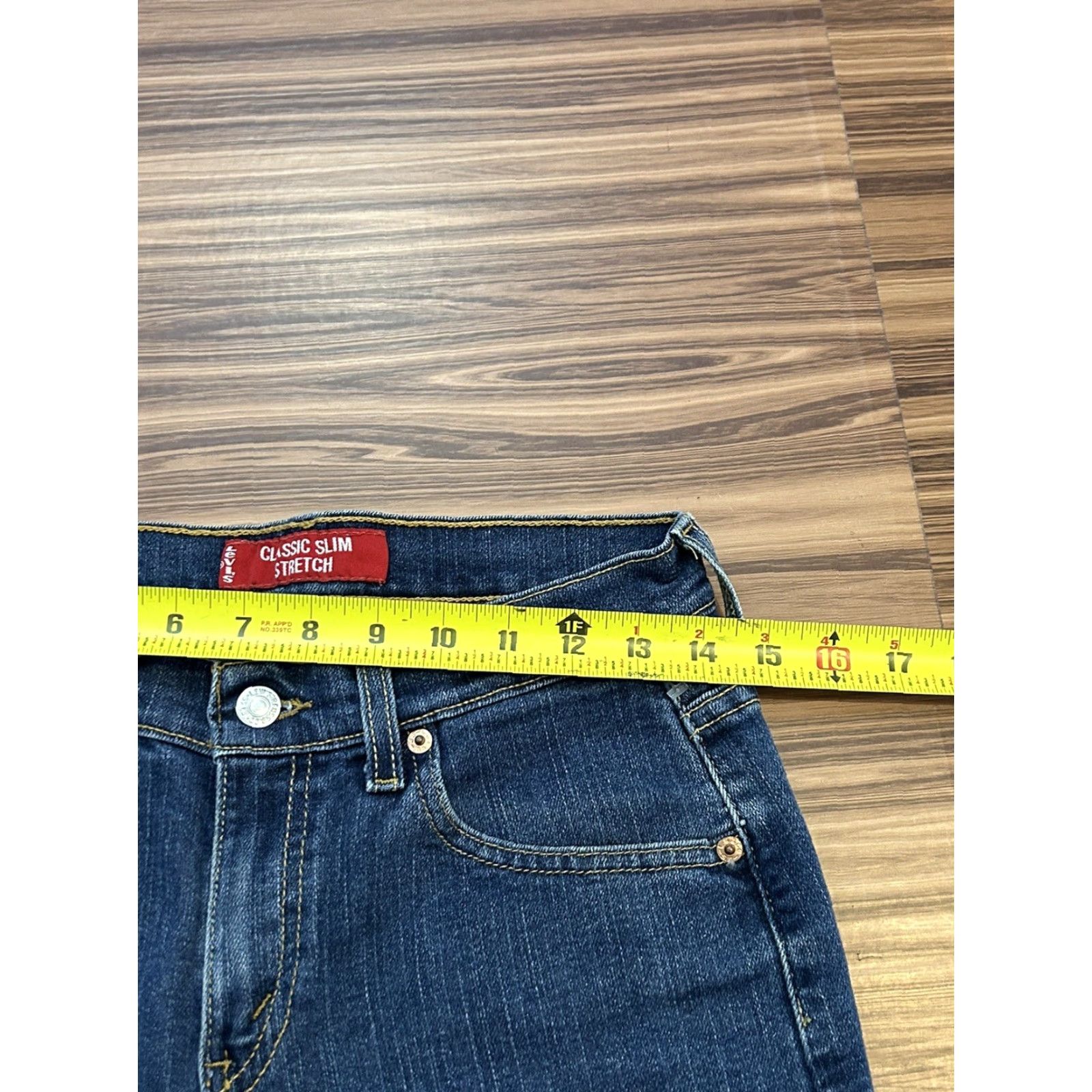 Levi's Levi's Jeans Womens Size 6 Slim Stretch Blue Logo Button Zip Mid Rise Classic Skinny Regular mis Blue Logo Button Zip Size 28" / US 6 / IT 42 - 5 Thumbnail