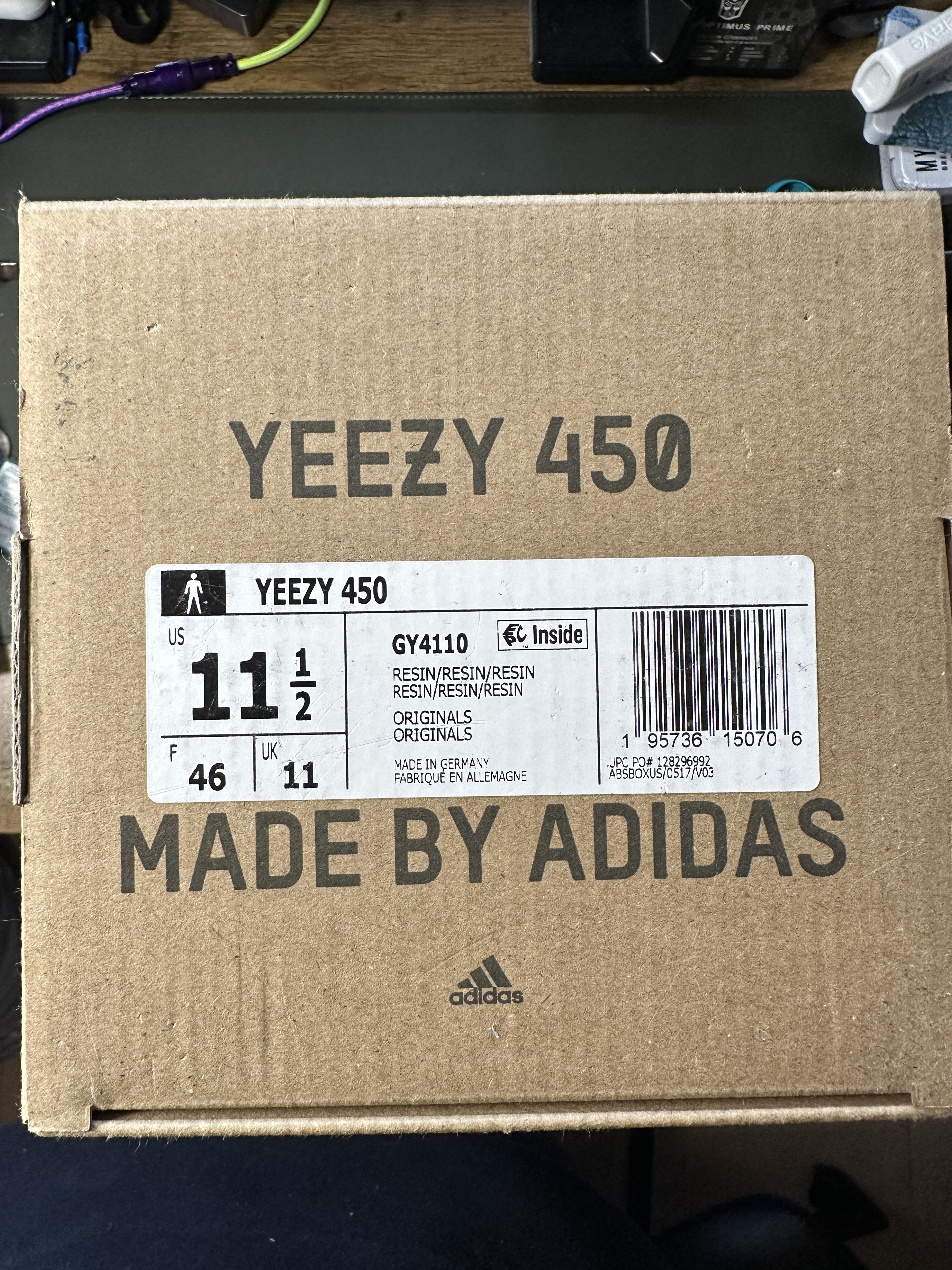 Adidas Adidas Yeezy 450 "Resin" Size US 11.5 / EU 44-45 - 3 Thumbnail