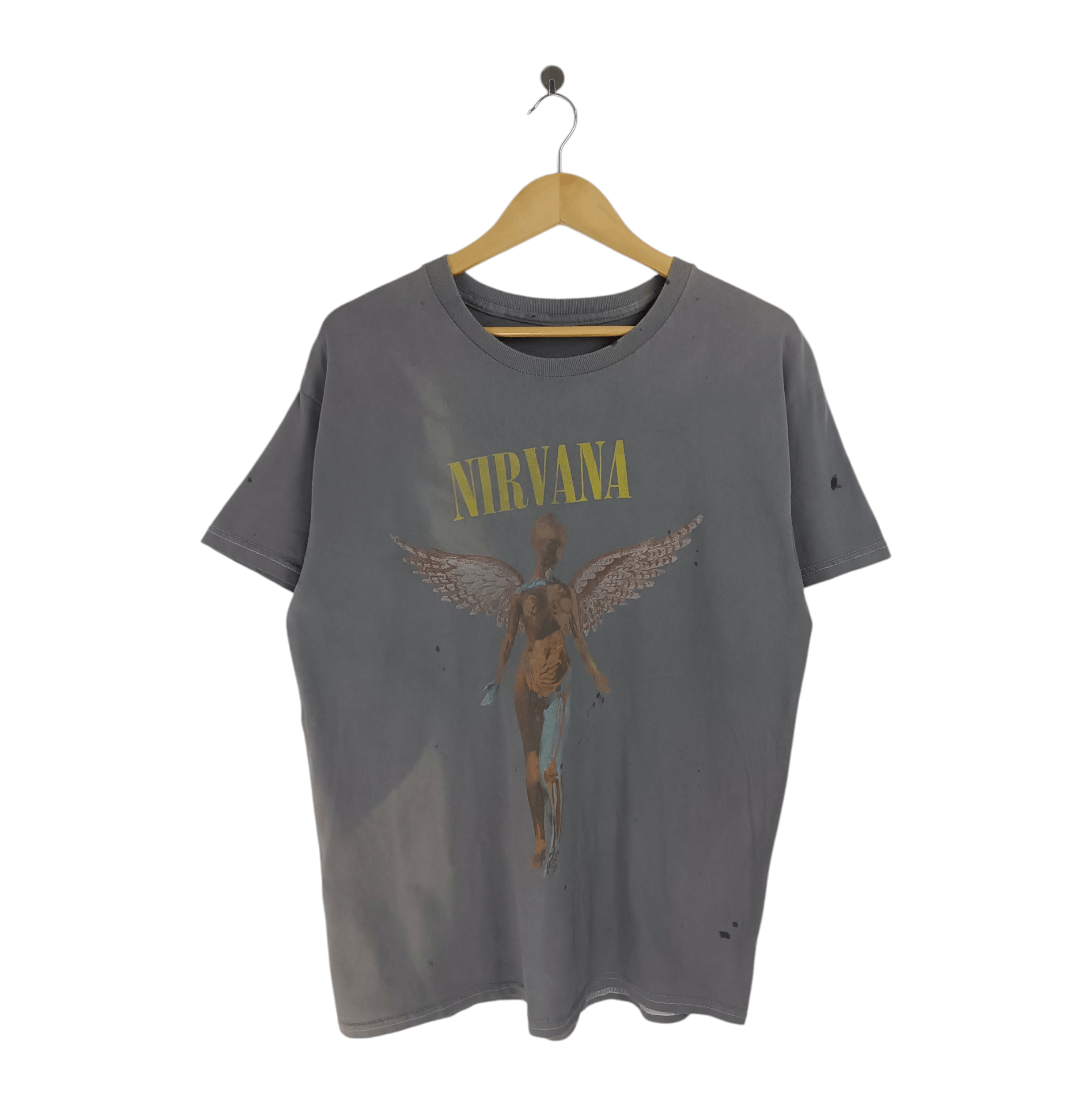 Vintage THRASHED FADED VINTAGE NIRVANA IN UTERO GRUNGE TEE VERY RARE Size US L / EU 52-54 / 3 - 1 Thumbnail