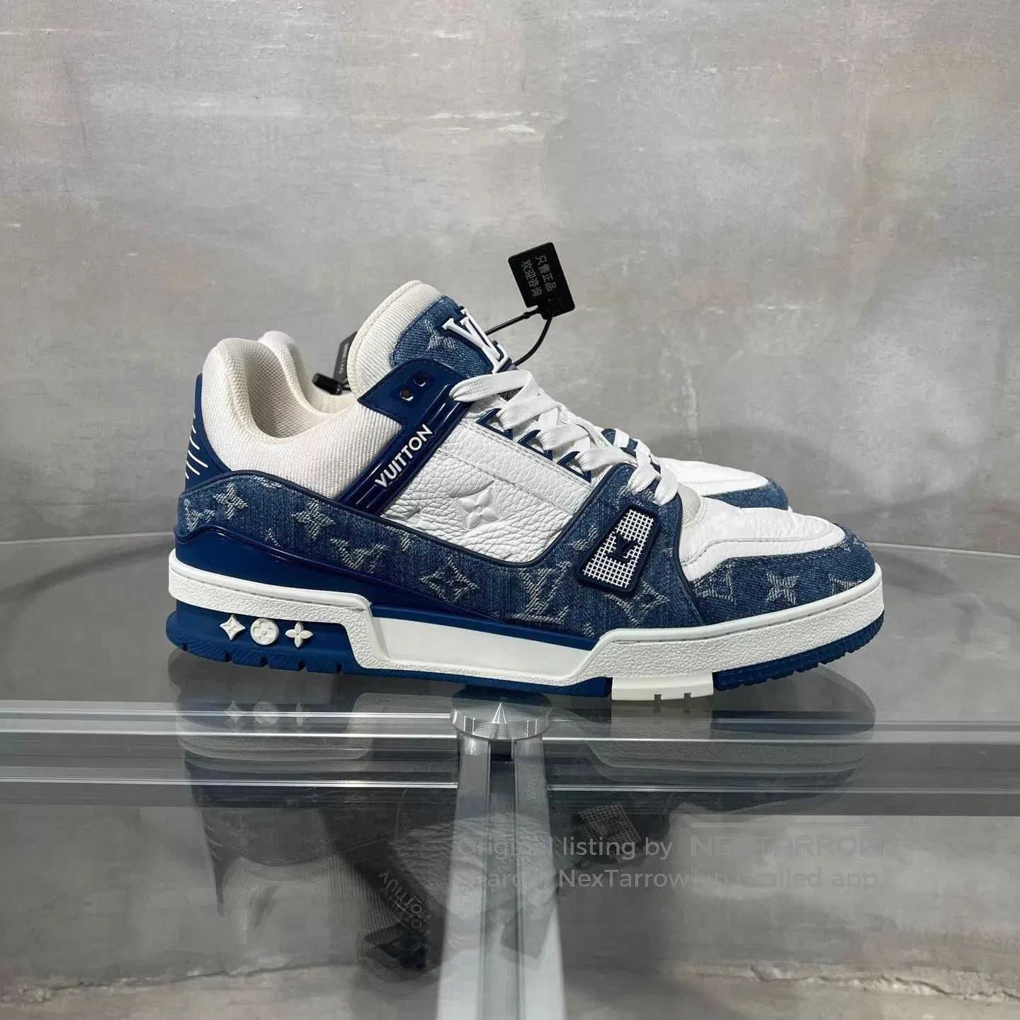 Louis Vuitton Blue High-Top Sneakers Size 9. Size US 9 / EU 42 - 3 Thumbnail