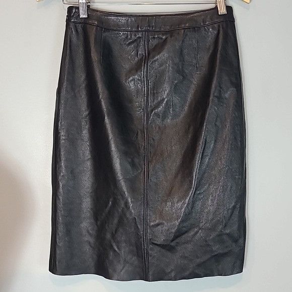 Other Trouve High Low Leather Skirt Goth Edgy Avant Garde Size 26" / US 2 / IT 38 - 3 Thumbnail