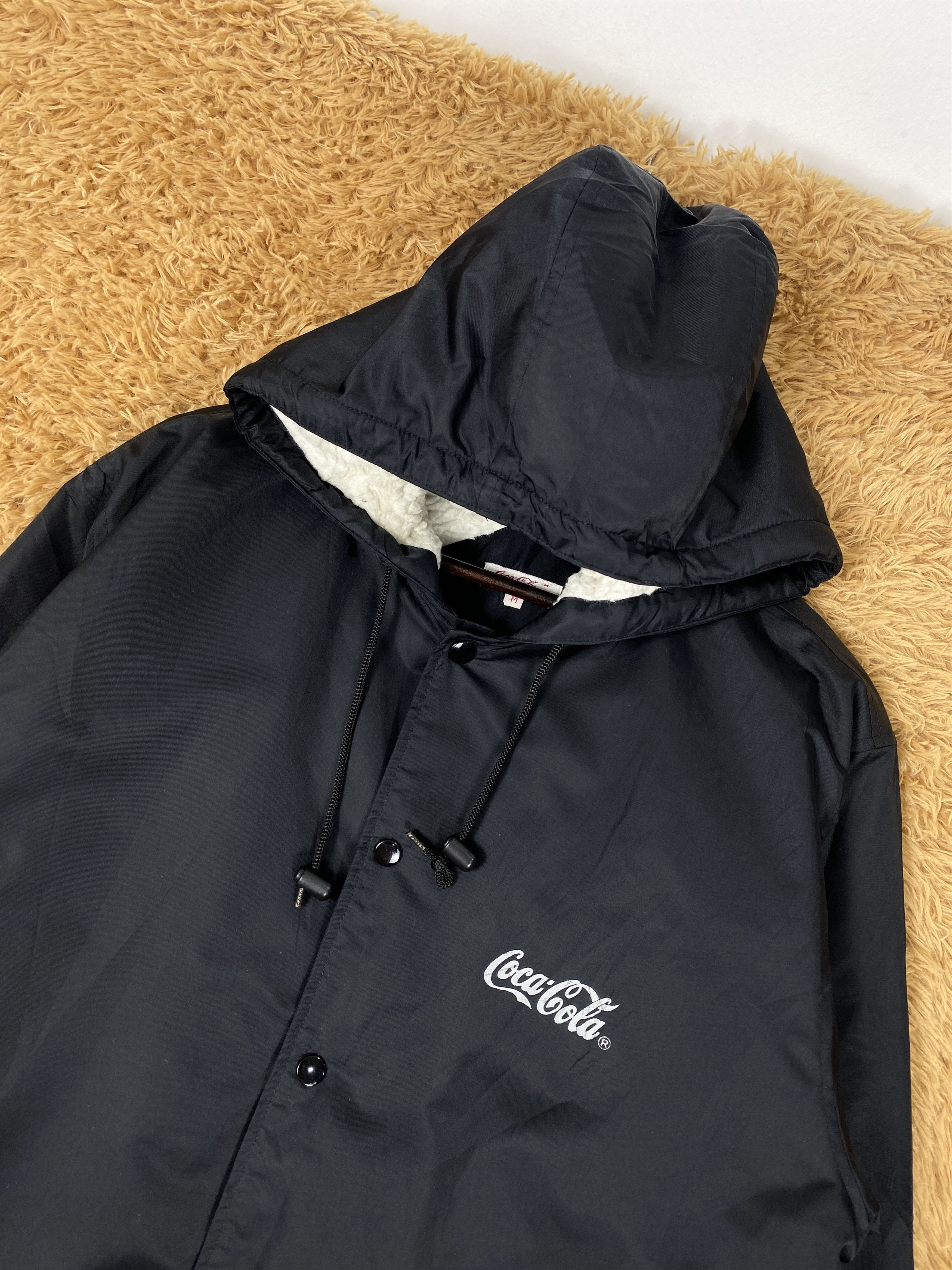 Coca Cola Vintage Coco Cola Hoodie Sherpa Lining Long Jacket J2097 Size US S / EU 44-46 / 1 - 3 Thumbnail
